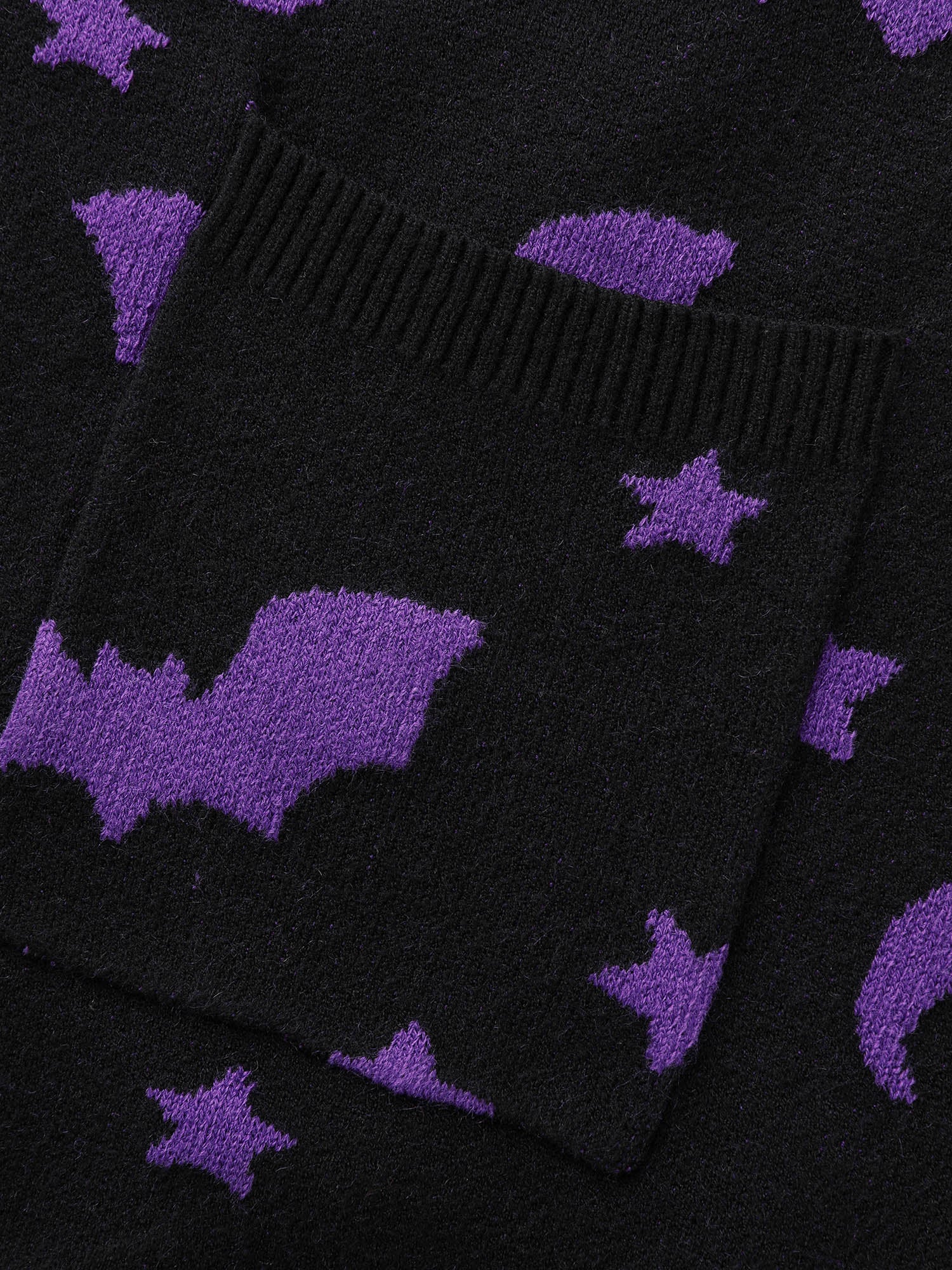 Bat Printed Jacquard Cardigan - Image 5