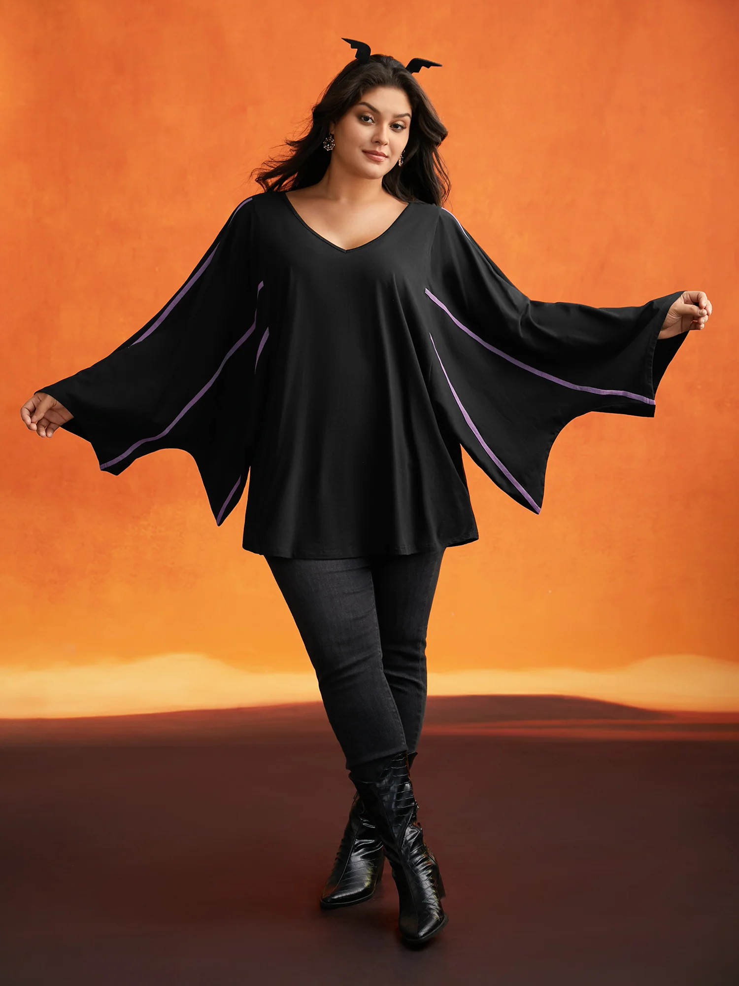 Bat Wing Shaped Sleeves T-shirt - Image 6