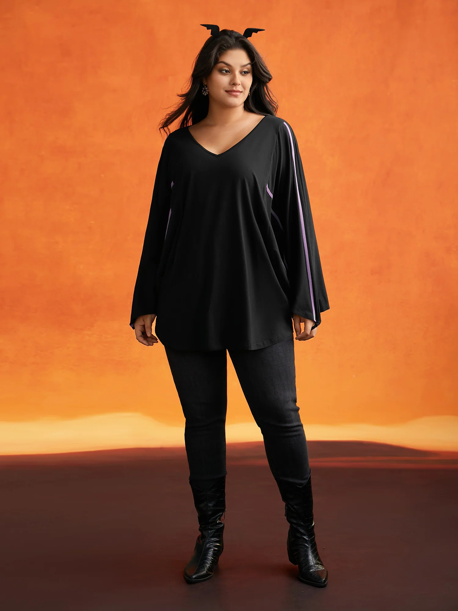 Bat Wing Shaped Sleeves T-shirt - Image 7