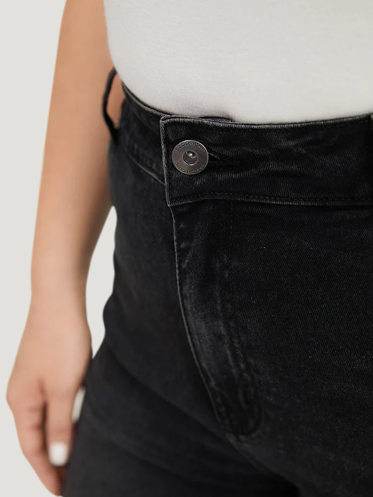 Beaded Detail Pocket Very Stretchy Black Wash Jeans - Image 7