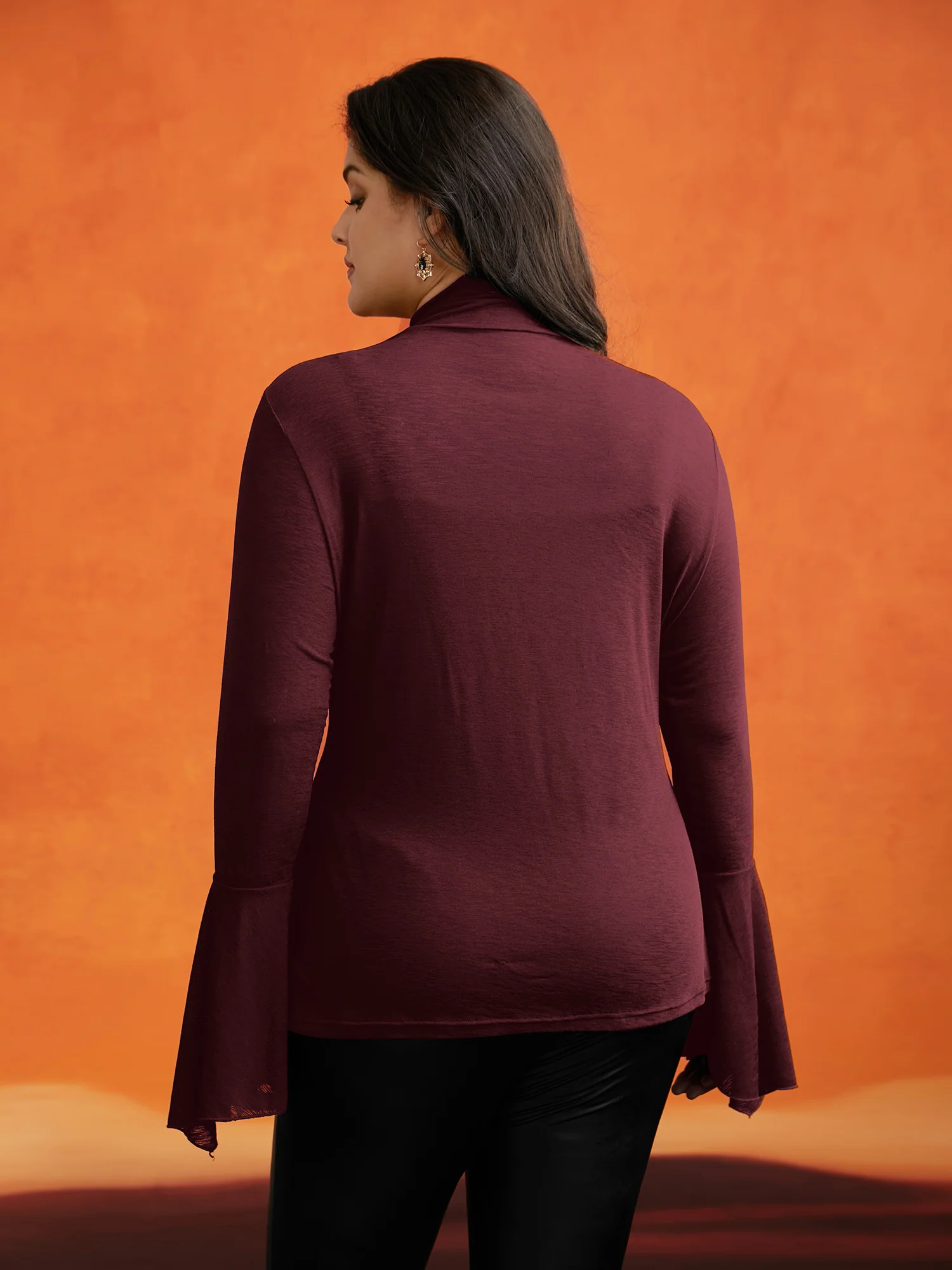 Bell Sleeves Turtleneck T-shirt - Image 11