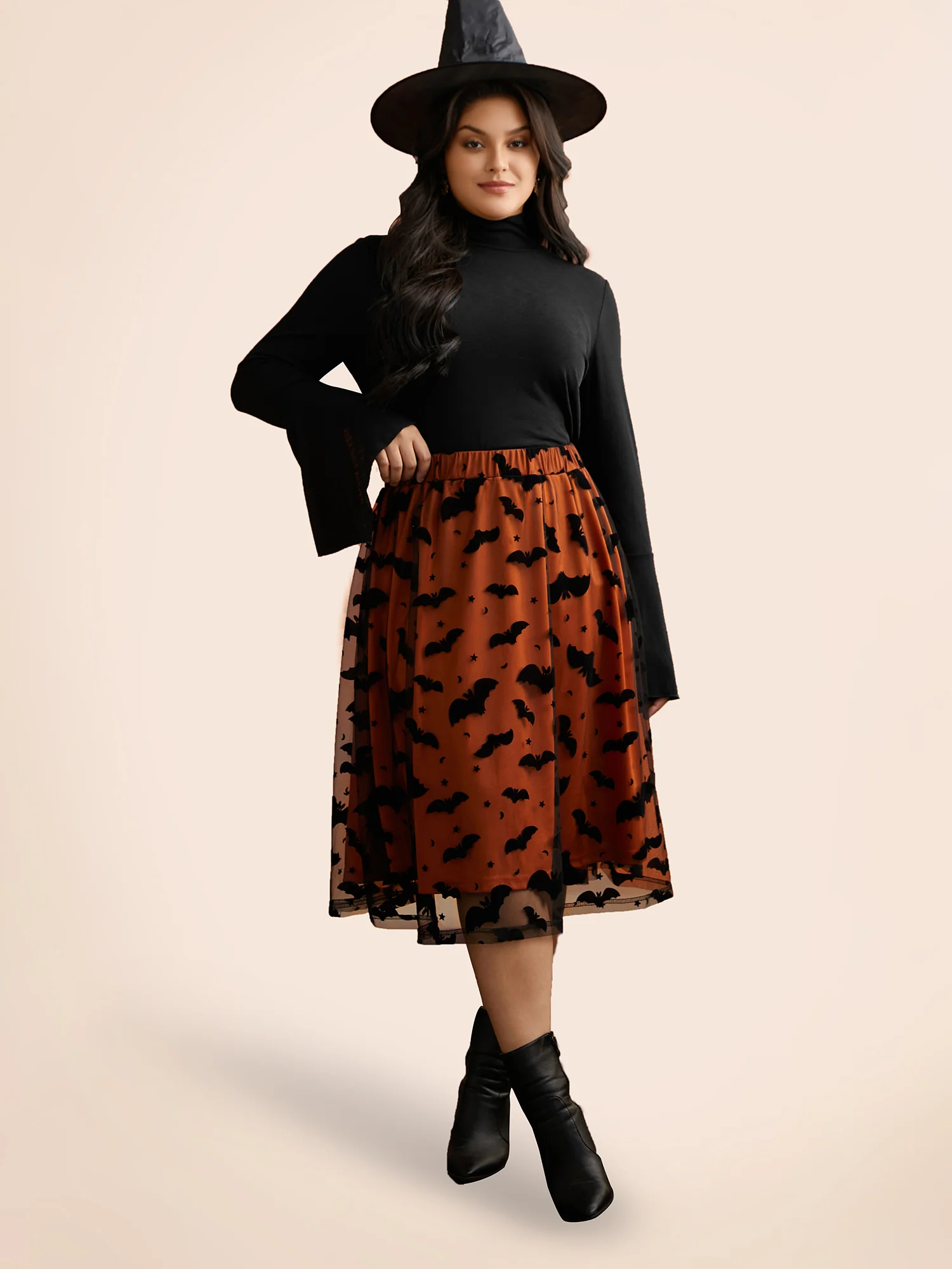 Bell Sleeves Turtleneck T-shirt - Image 4