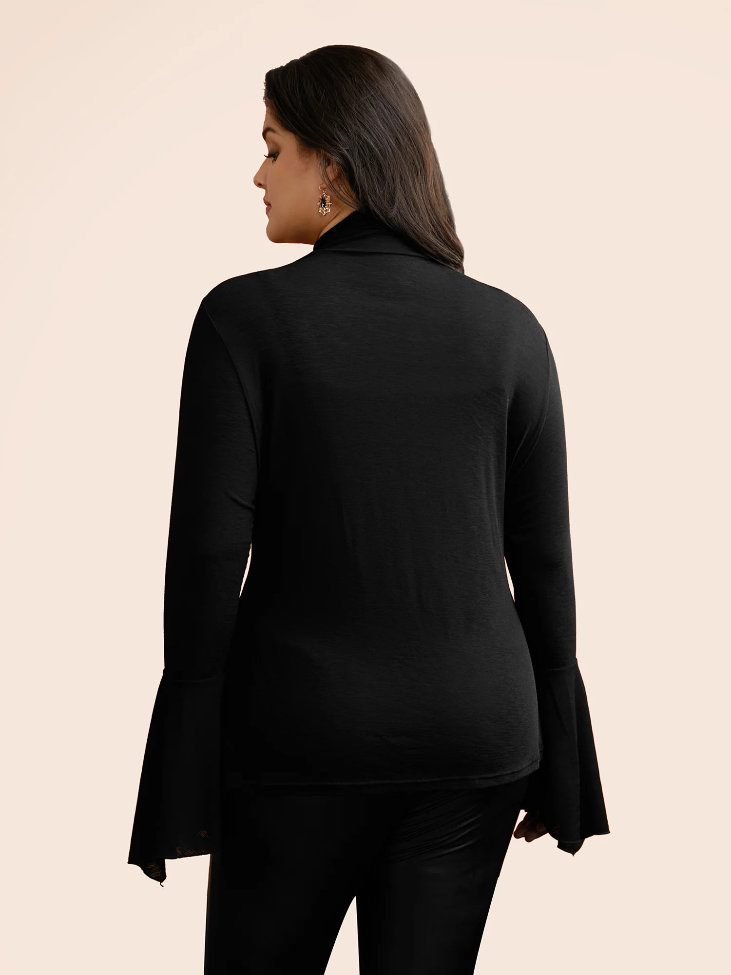 Bell Sleeves Turtleneck T-shirt - Image 6