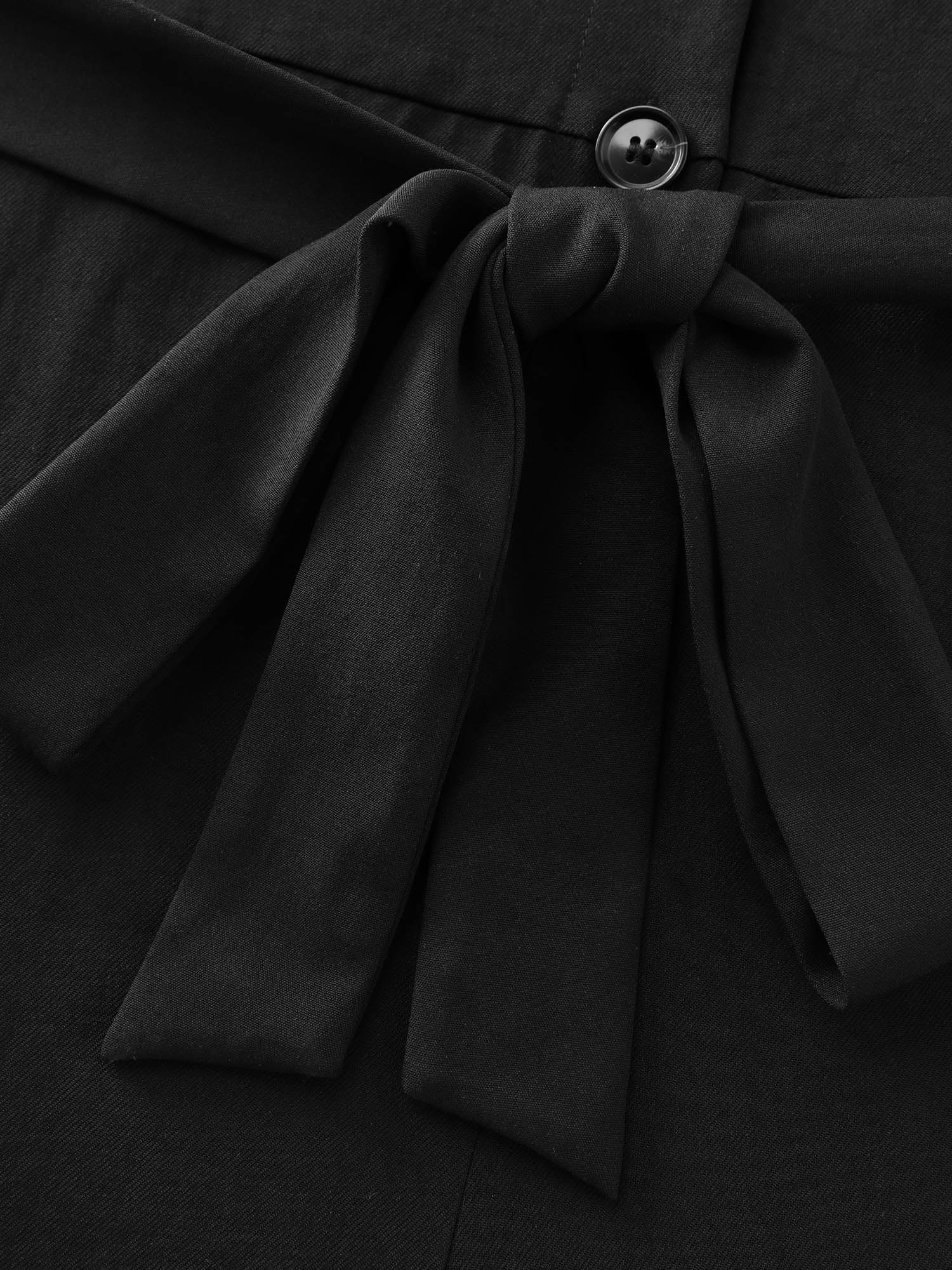 Belted Button Placket Adjustable Jumpsuit - Image 6