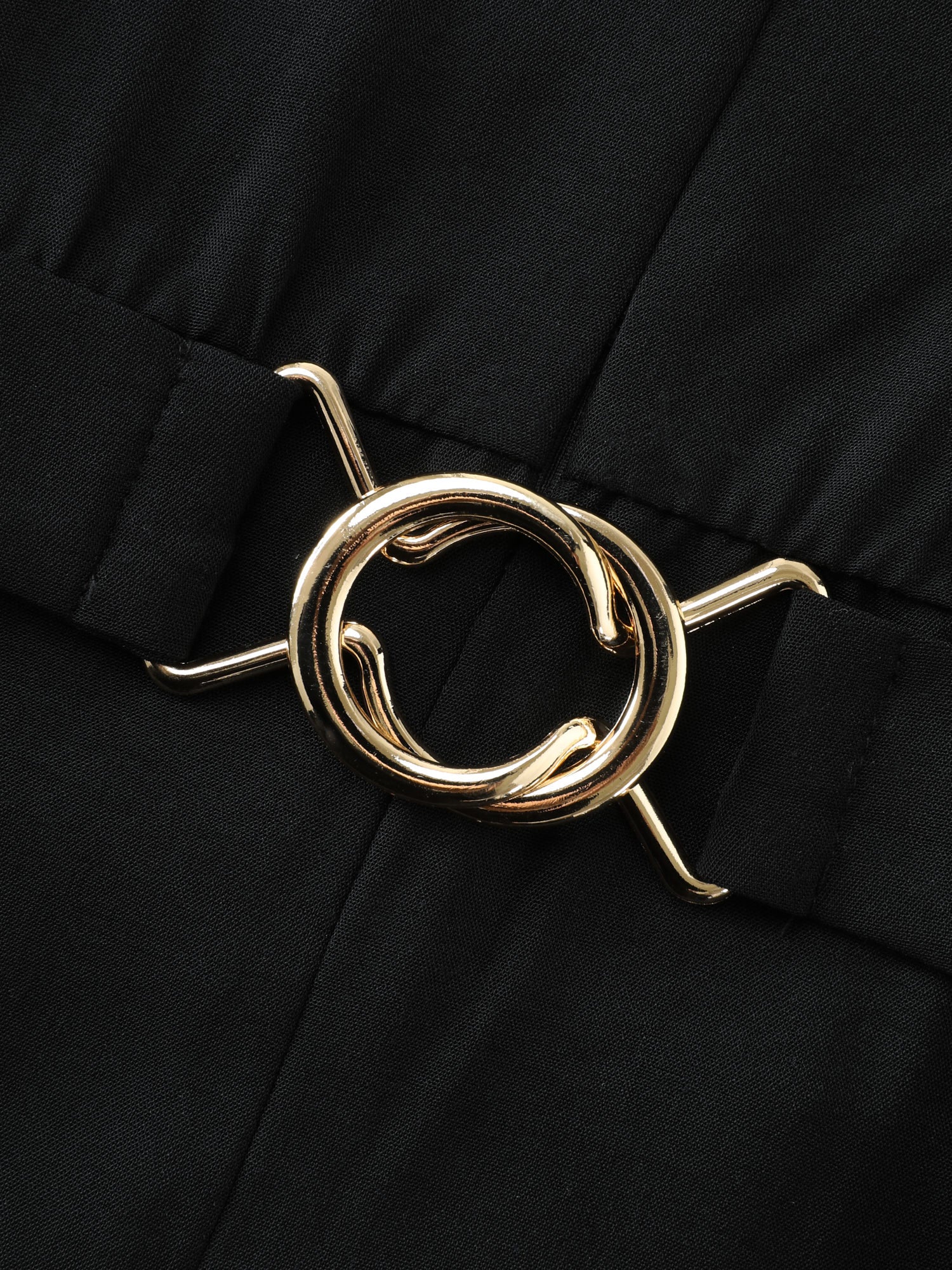 Belted Collar Stretchy Waist Jumpsuit - Image 5