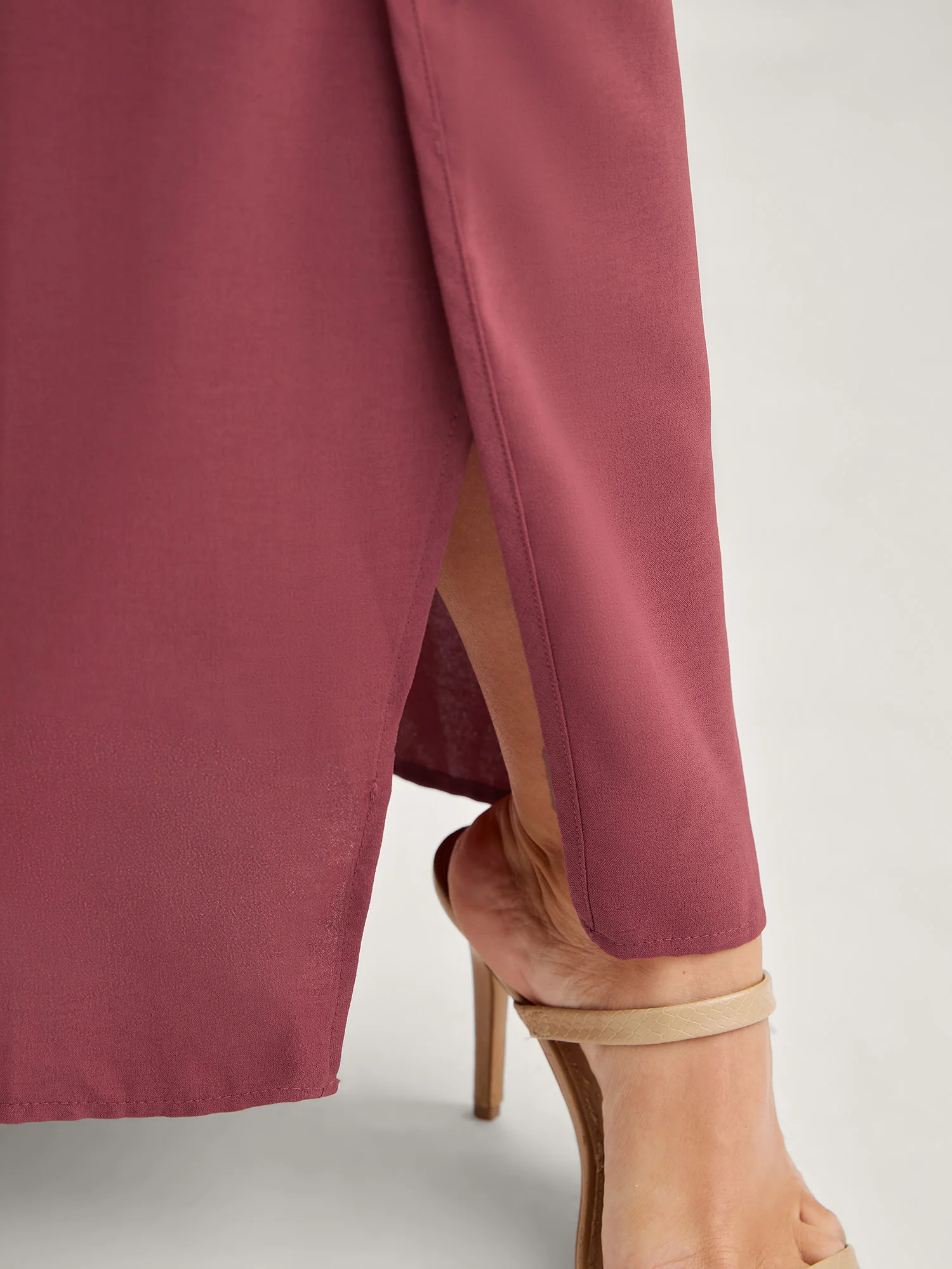 Belted Front Overlap Wide-Leg Pants - Image 3