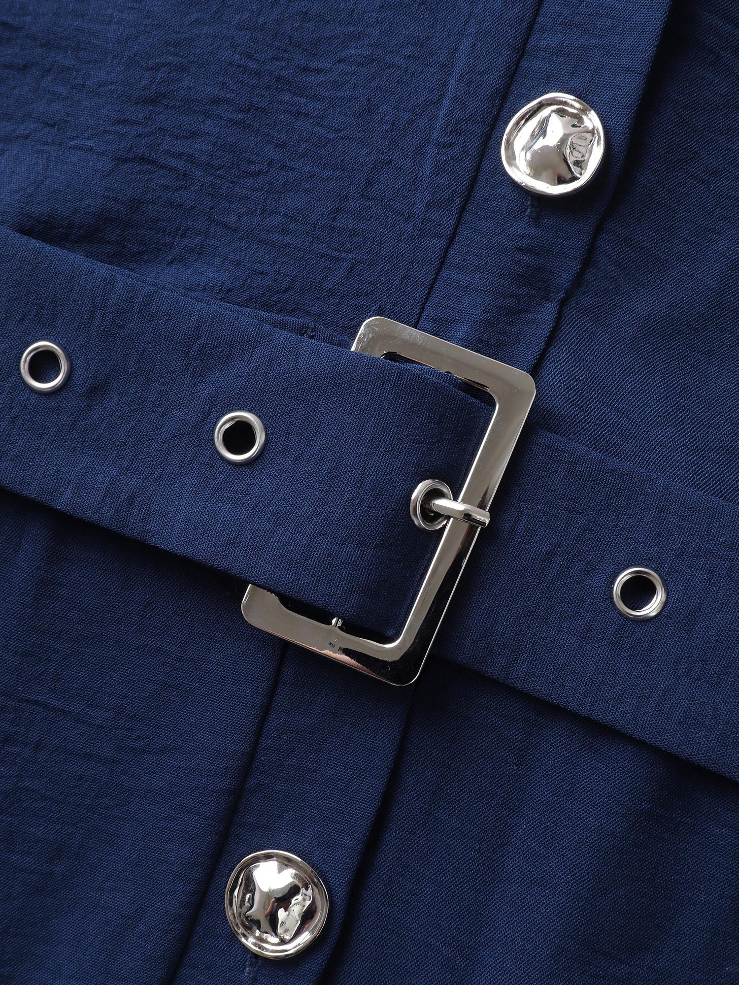 Belted Waist-Cinched Wide-Leg Jumpsuit - Image 6