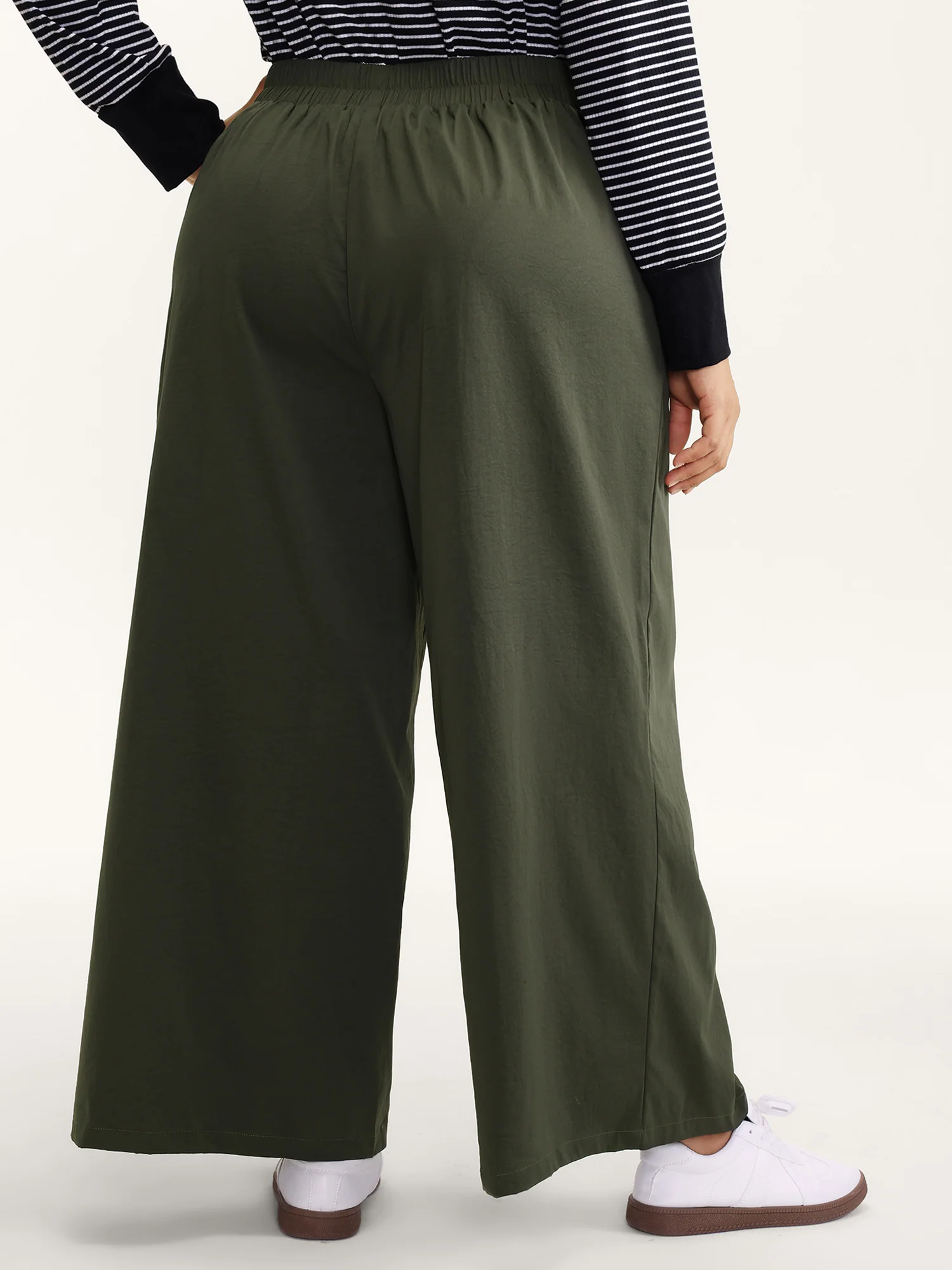 Belted Waist Wide-Leg Pants - Image 5