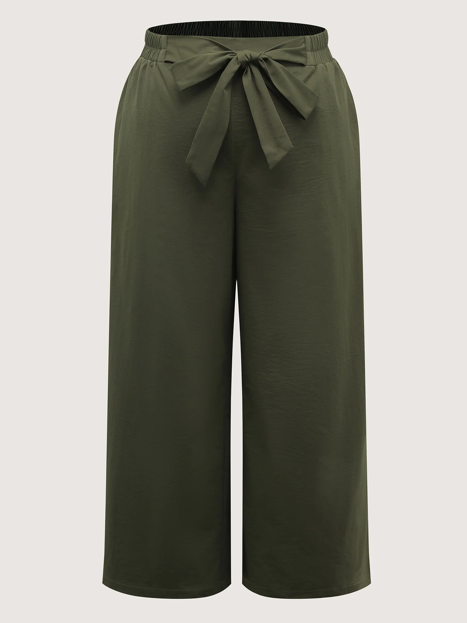 Belted Waist Wide-Leg Pants - Image 8