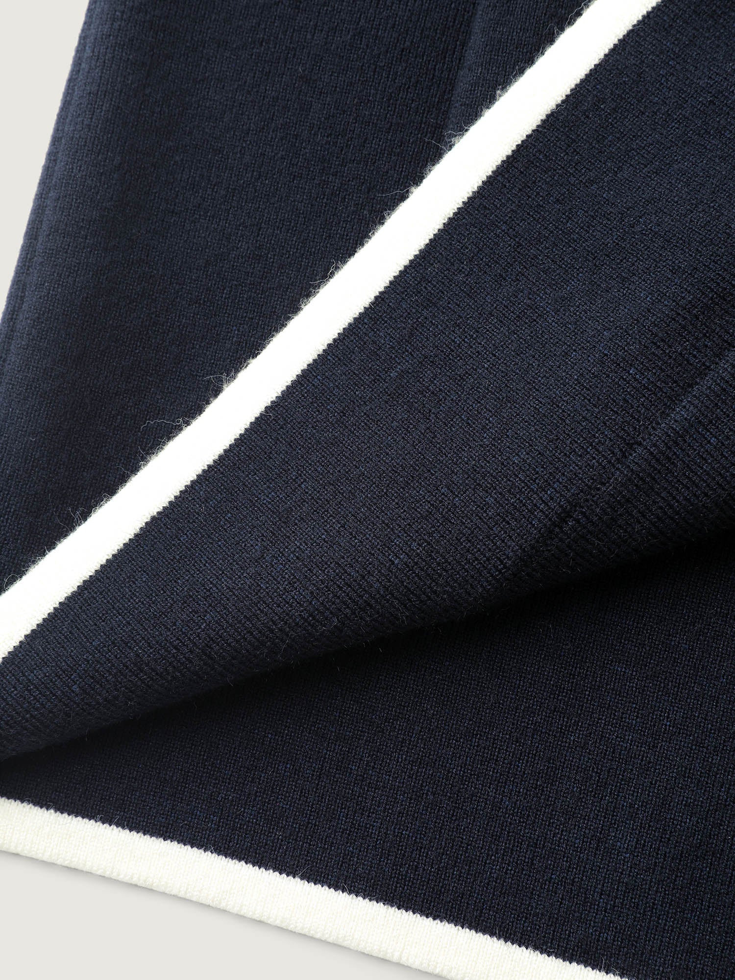 Blazer Collar Pockets Color Contrast Knit Cardigan - Image 8