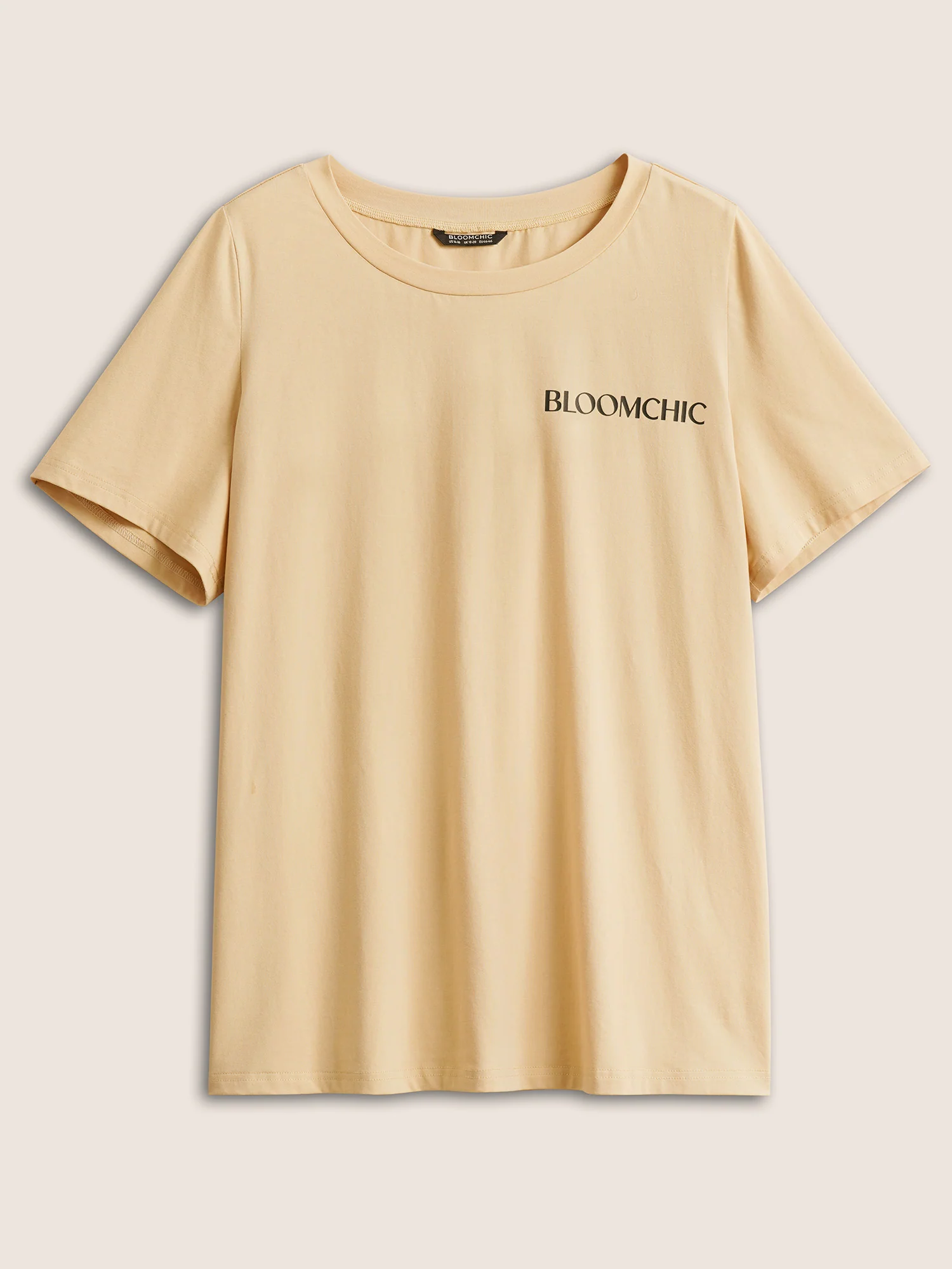 BLOOMCHIC Basic Solid Crew Neck T-shirt - Image 6