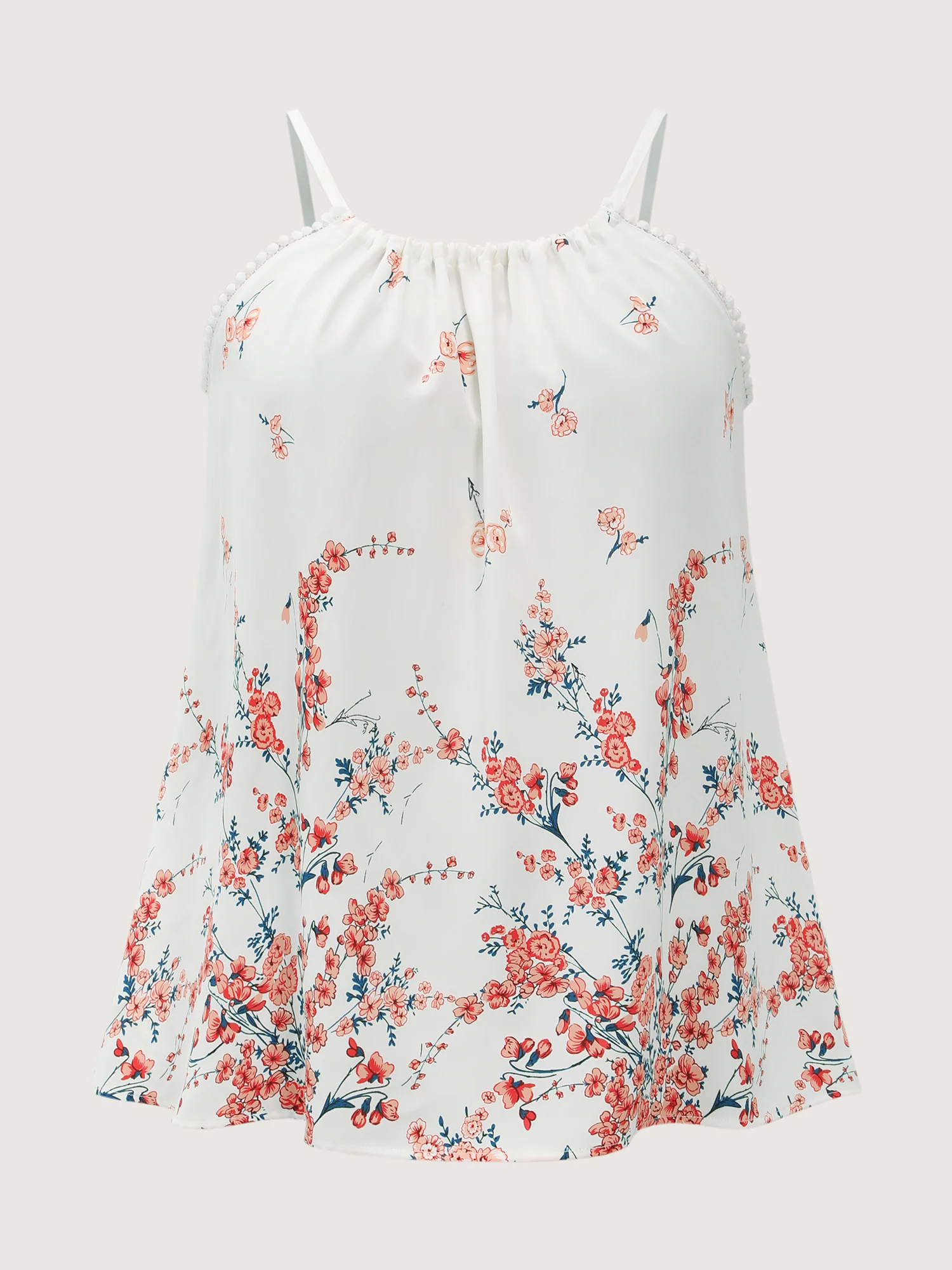 Blooming Floral Print Flowy Tank Top - Image 7