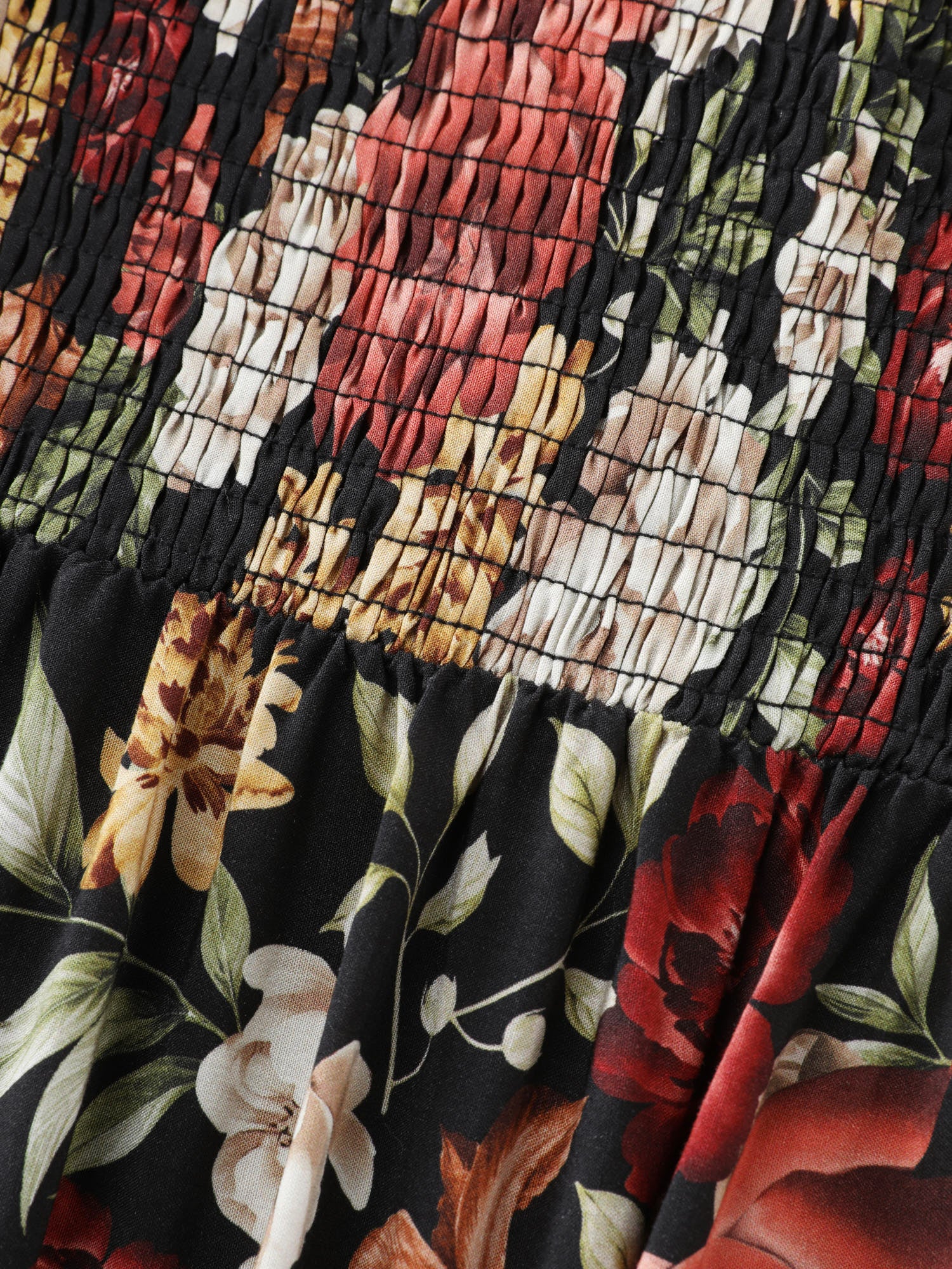 Blooming Florals Shirred Pockets Maxi Dress - Image 5