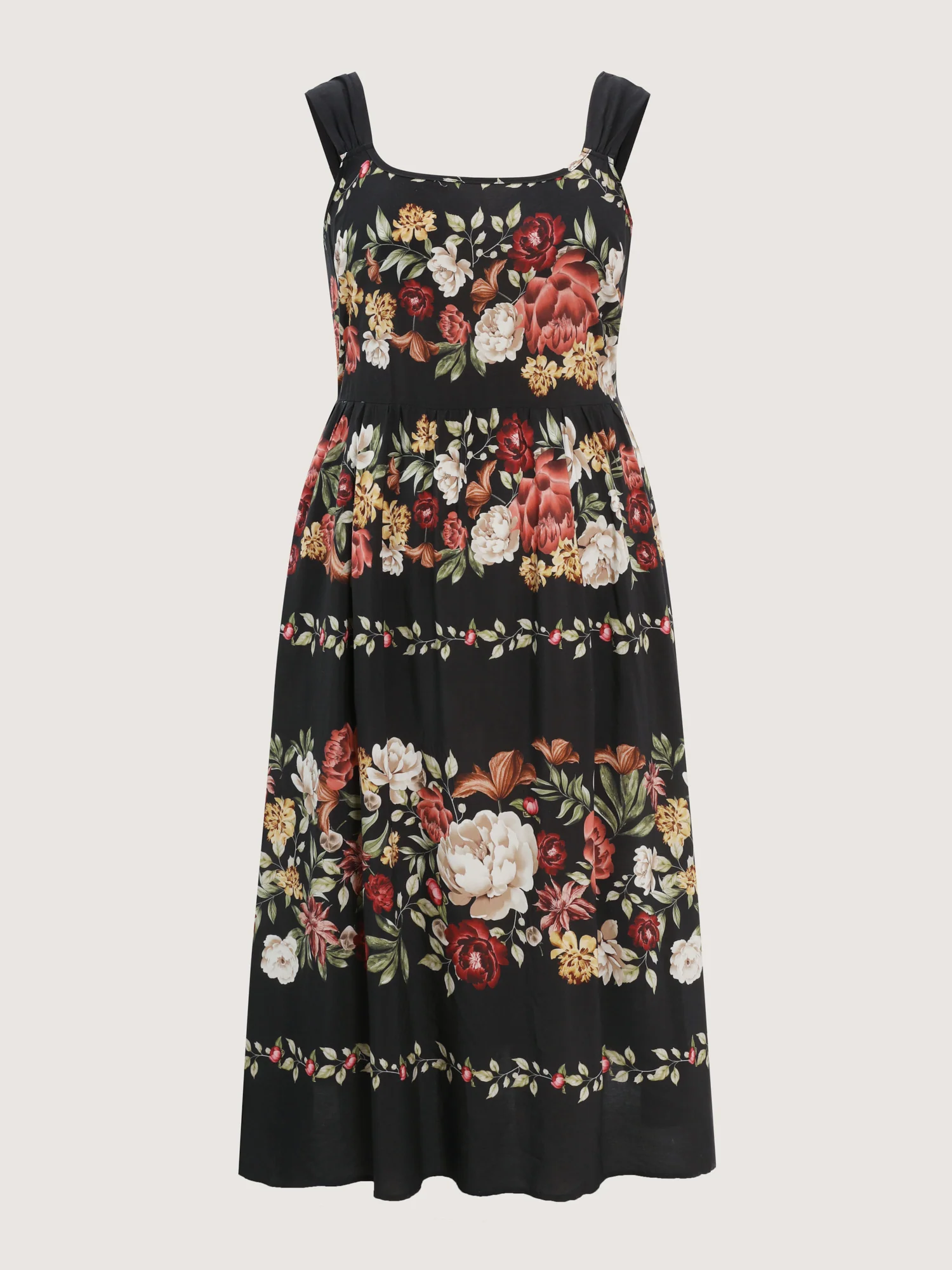 Blooming Florals Shirred Pockets Maxi Dress - Image 7