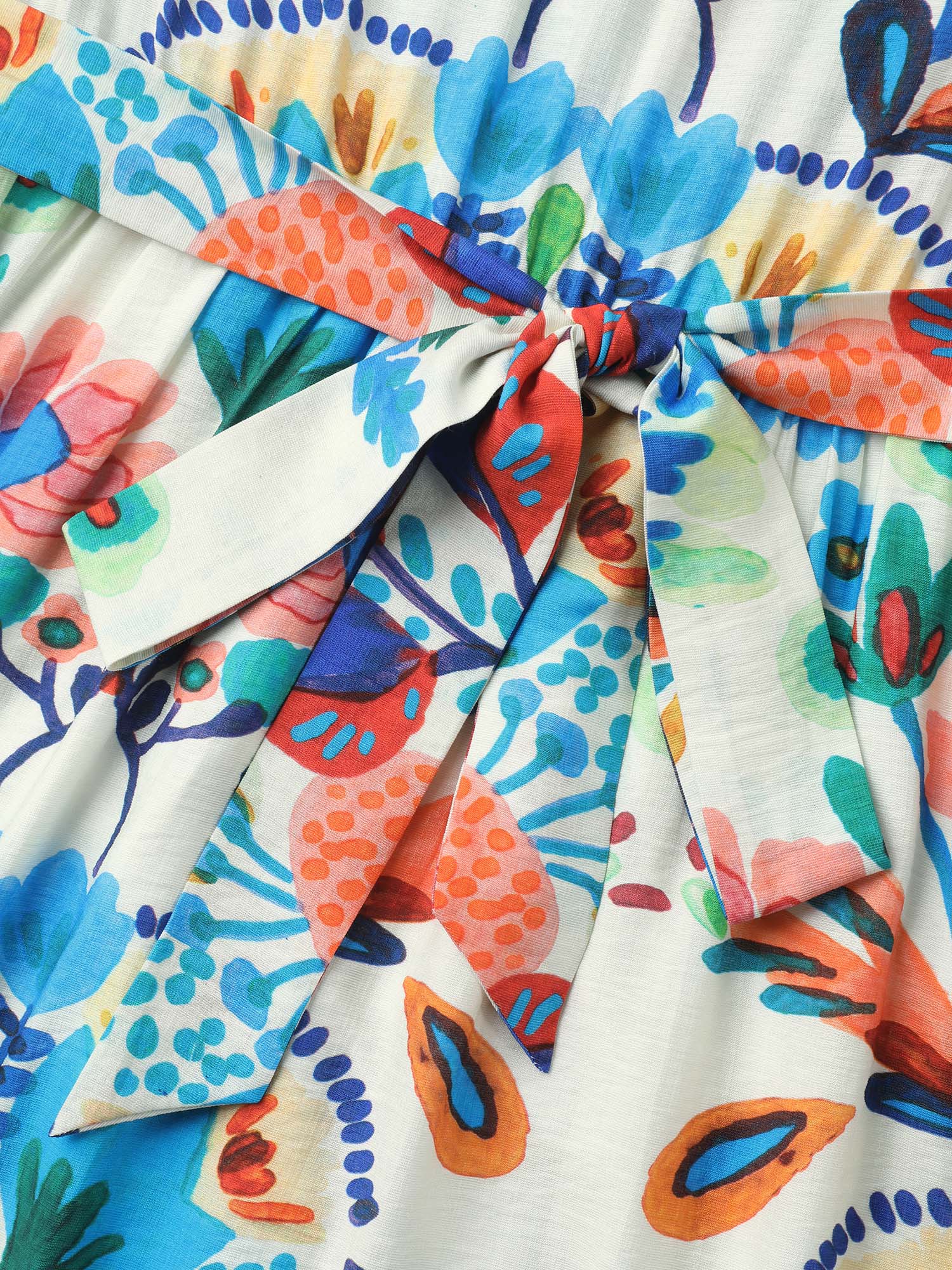 Blooming Florals V-Neck Pockets Midi Dress - Image 6