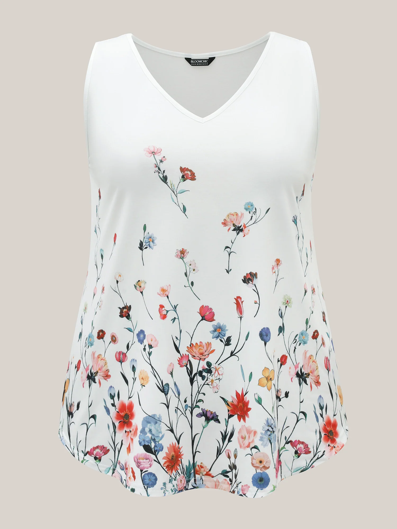 Blooming Flowers Print Stretchy Vest - Image 6