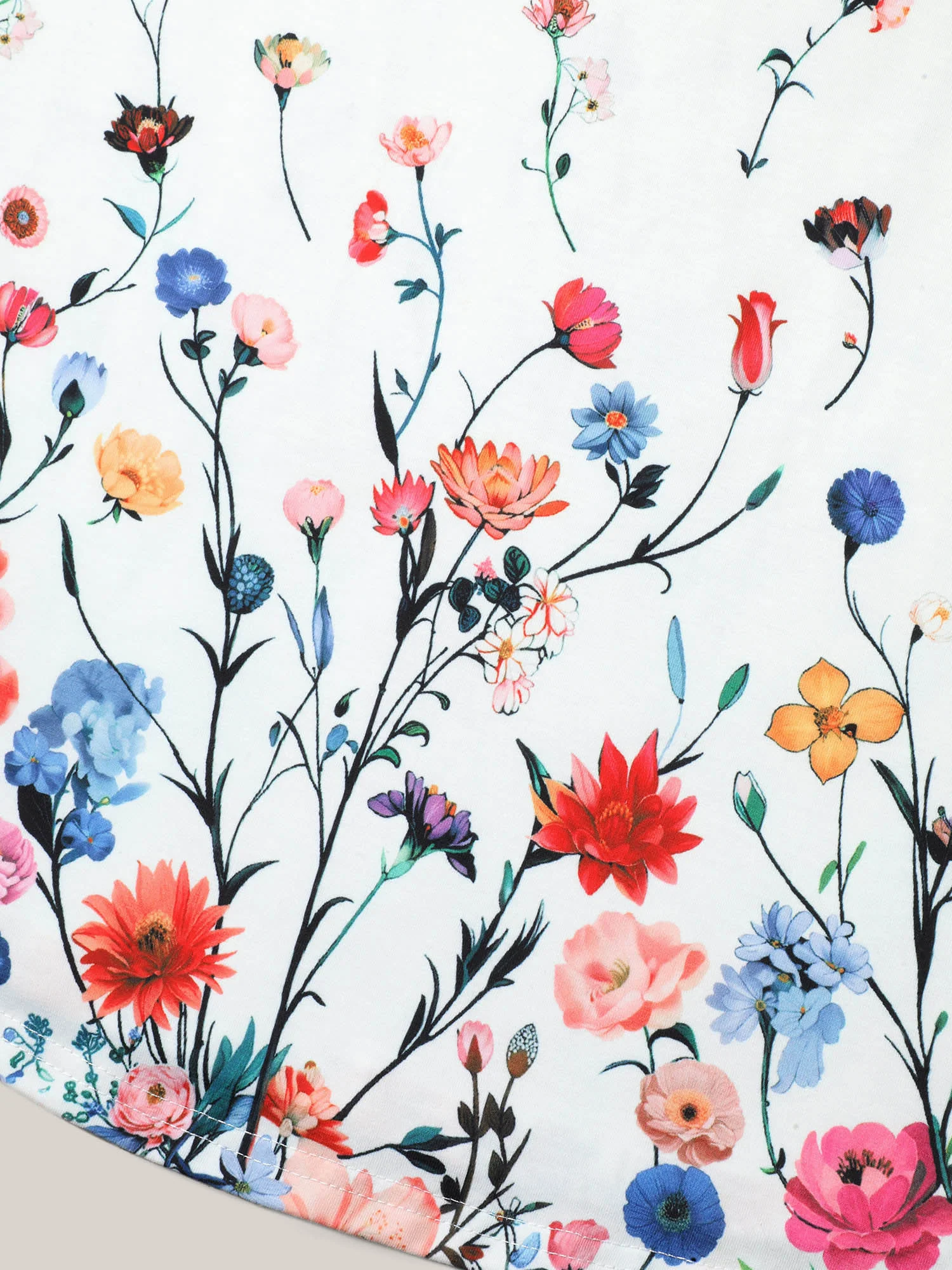 Blooming Flowers Print Stretchy Vest - Image 7