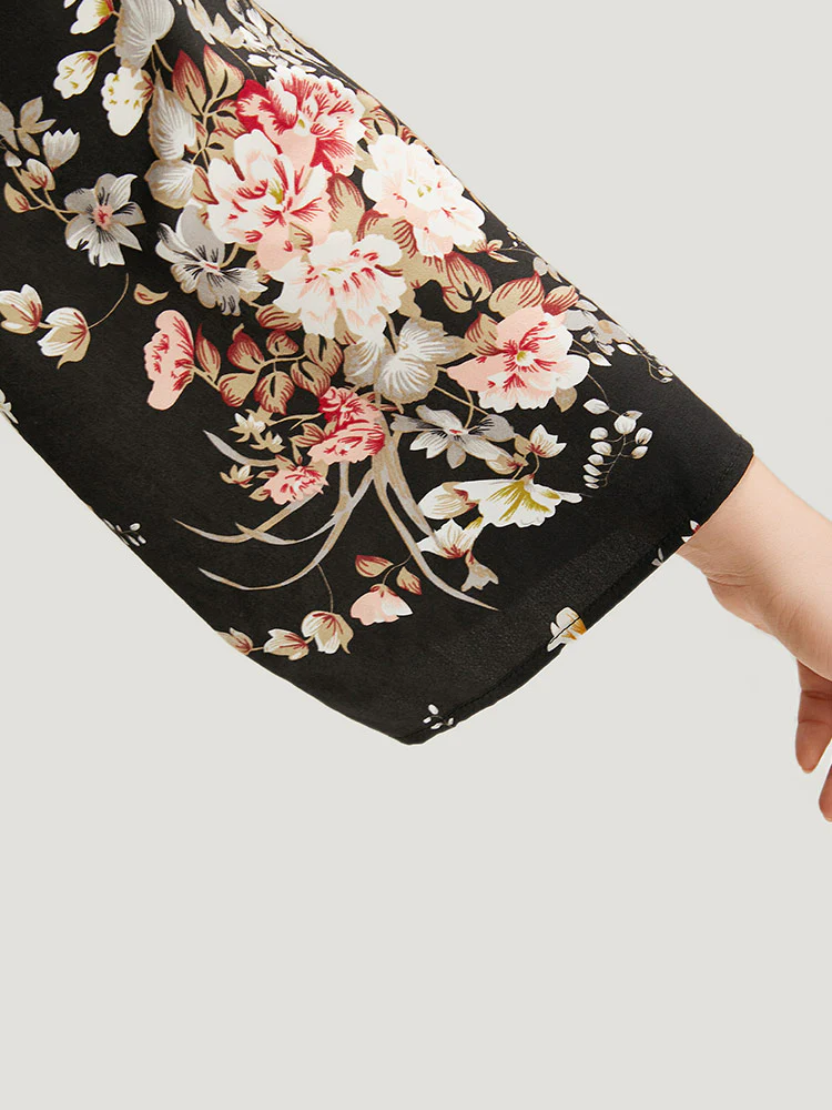 Boho Print Belted Open Front Kimono - Image 8