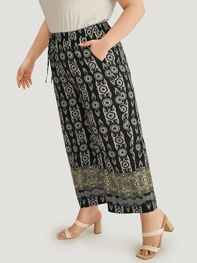 Boho Print Straight leg Pants - Image 3