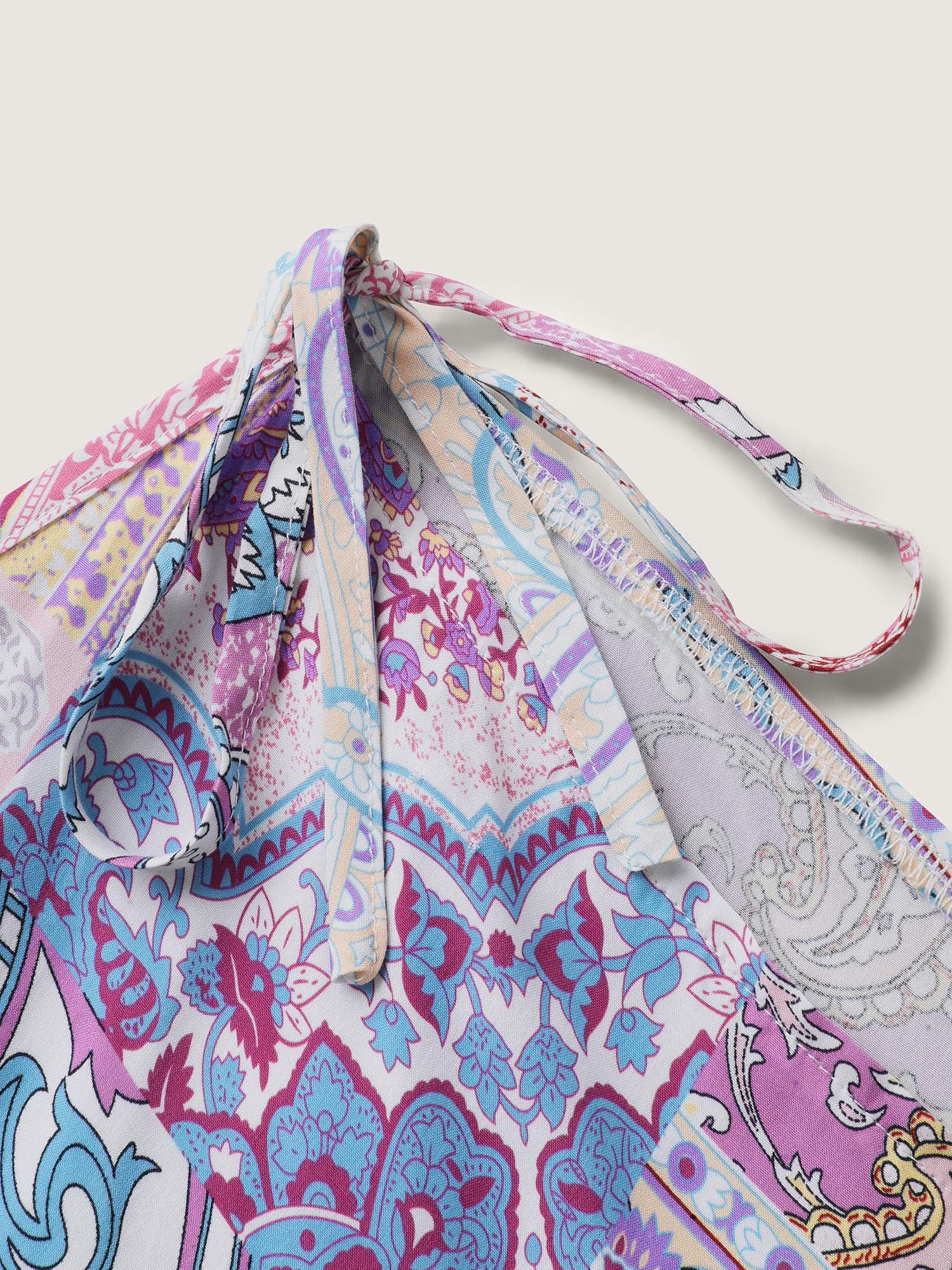 Boho Collage Off-Shoulder Maxi Dress - Image 5