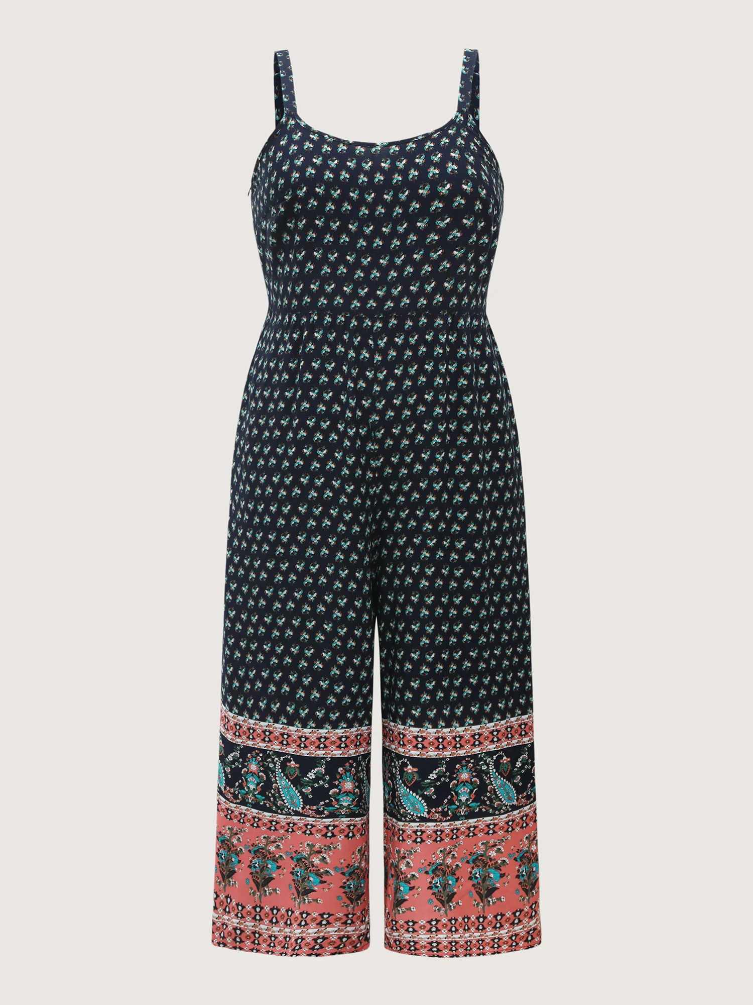 Boho Contrast Cami Wide-Leg Jumpsuit - Image 8