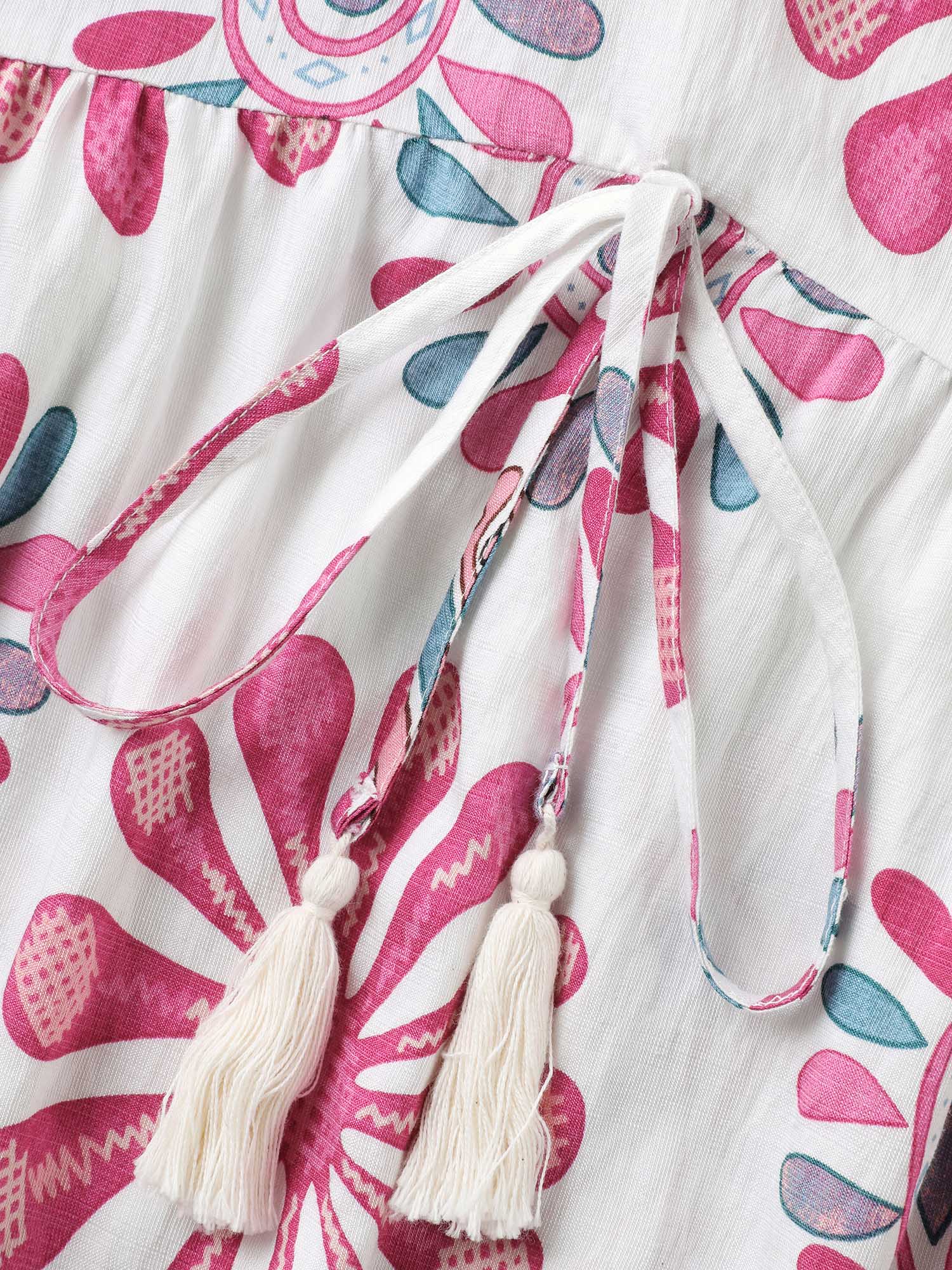 Boho Drama Sheer A-Line Midi Dress - Image 6