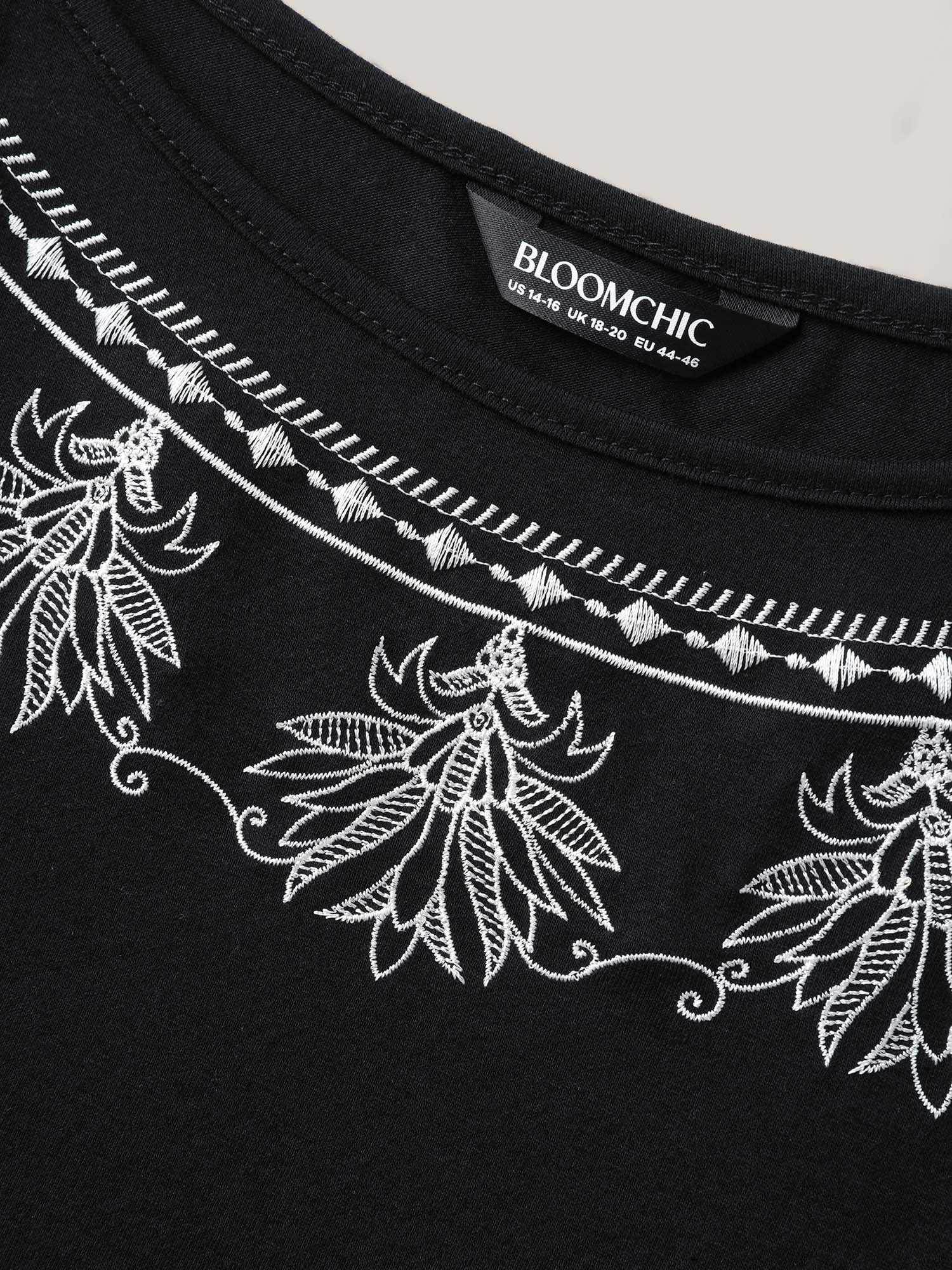 Boho Embroidery Plain Tank Top - Image 6