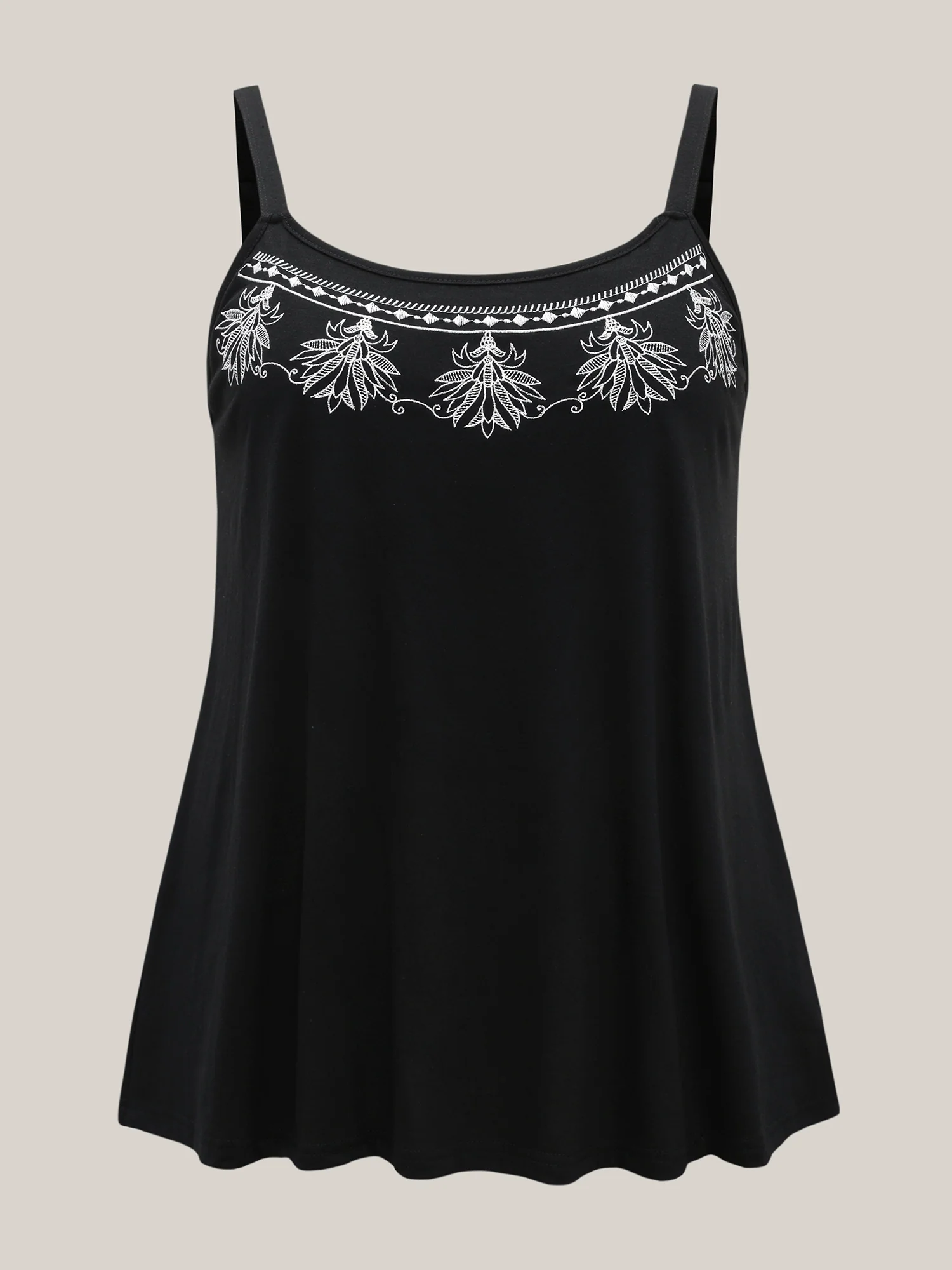 Boho Embroidery Plain Tank Top - Image 7