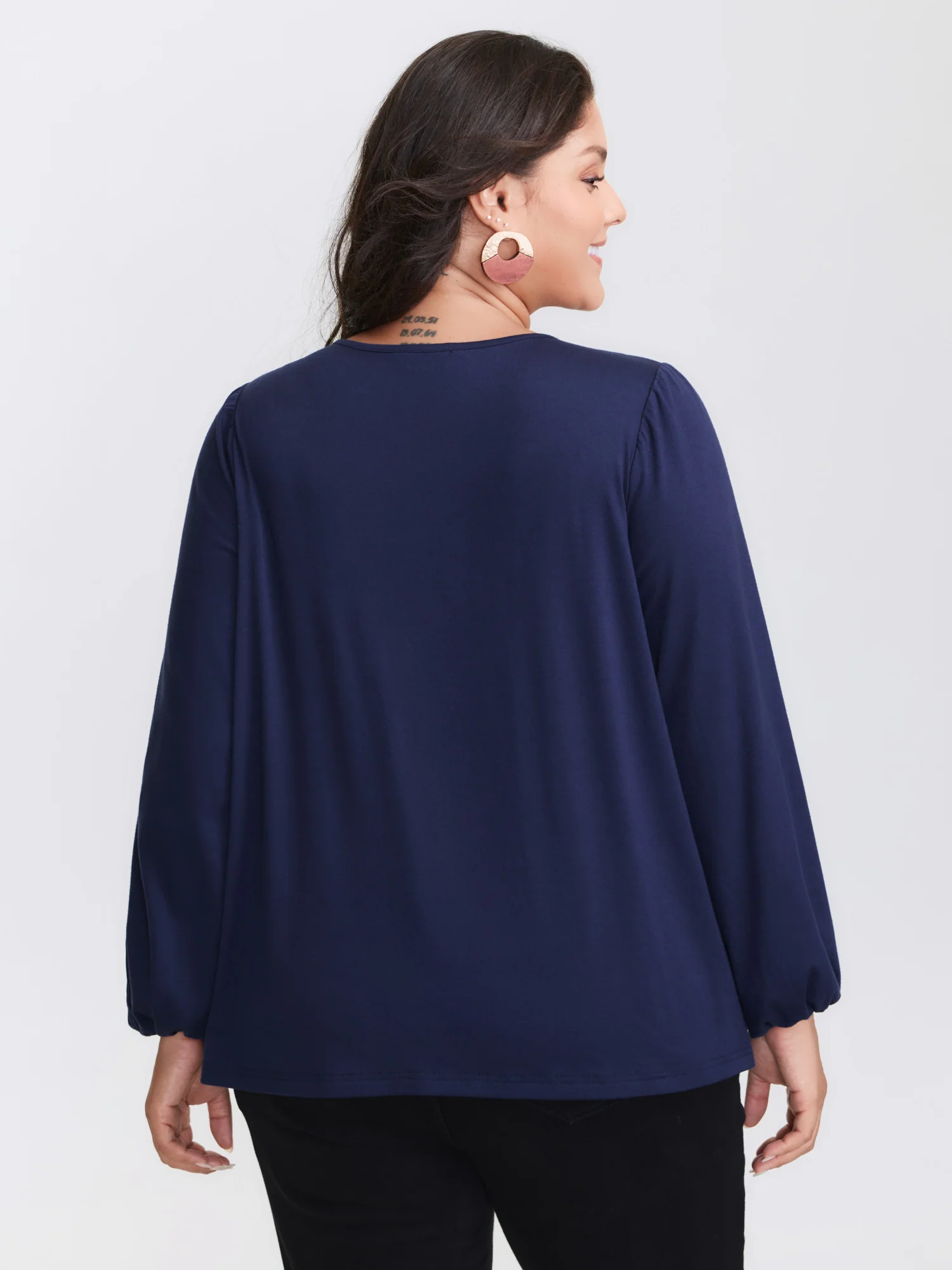 Boho Embroidery Stretchy Knit Top - Image 5