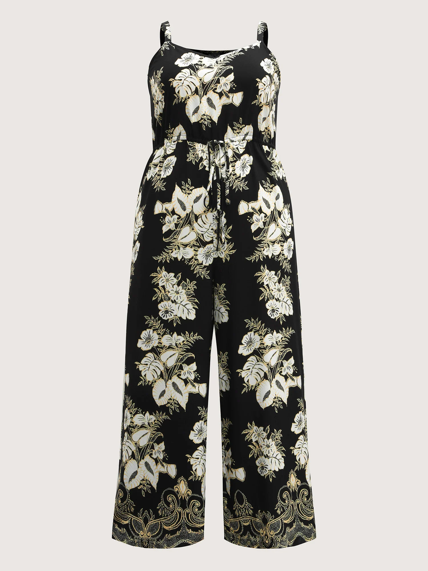 Boho Floral Cami Pockets Jumpsuit - Image 6