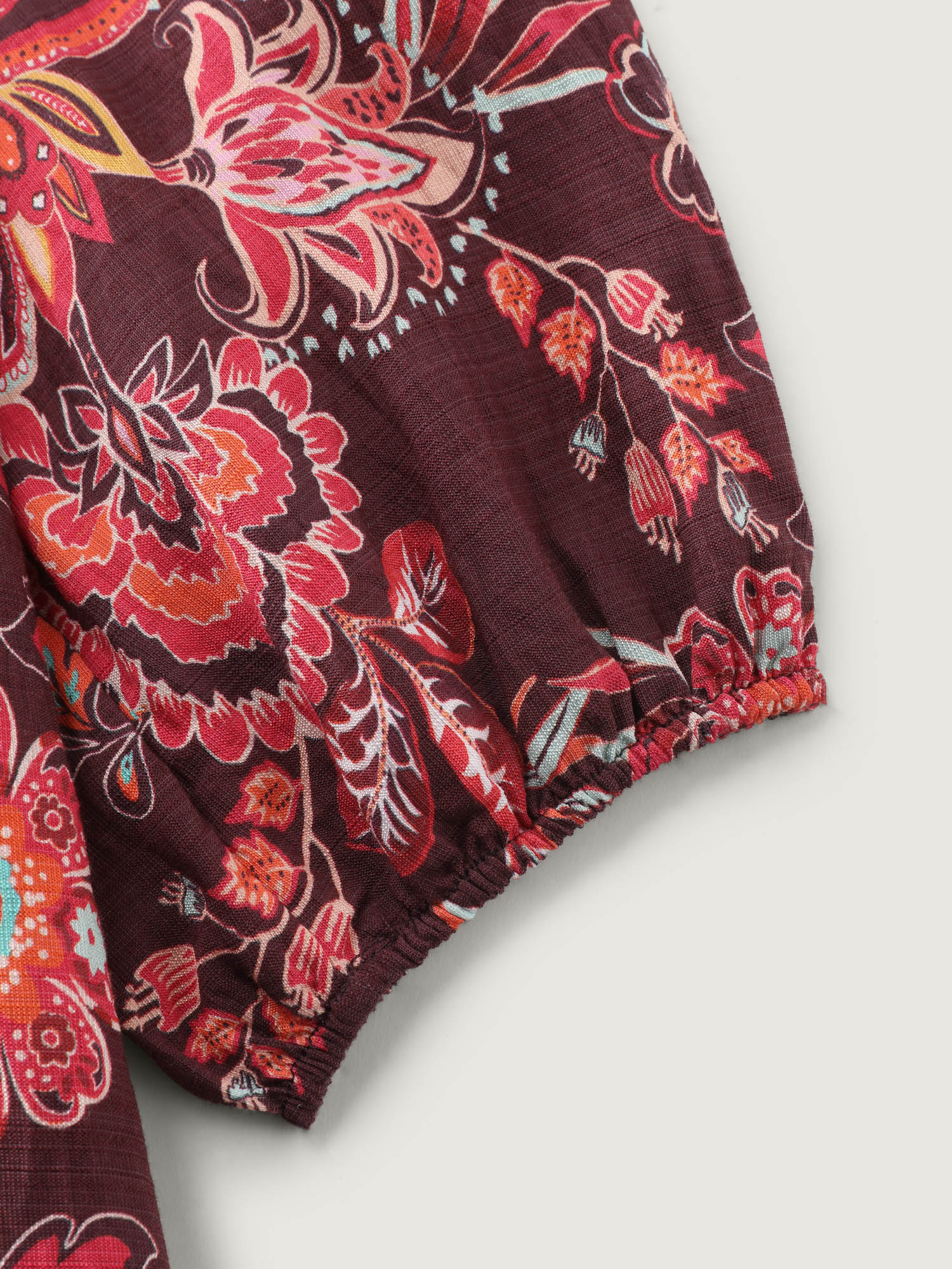 Boho Floral Print Cinched-Waist Maxi Dress - Image 7