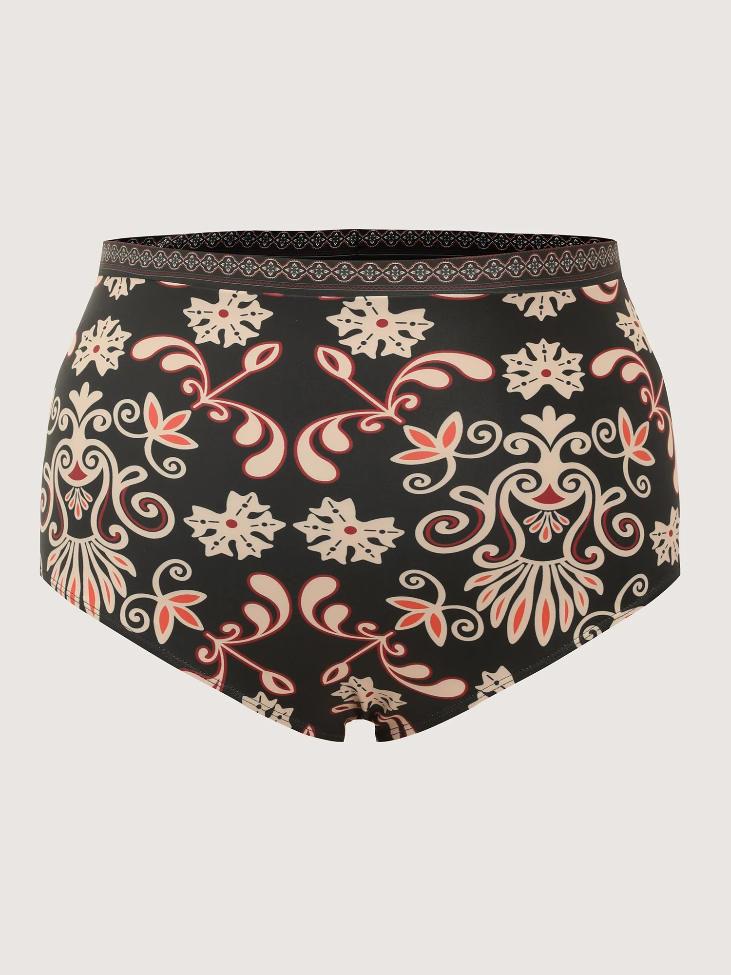 Boho Floral Print Surplice Swim Dress - Image 8