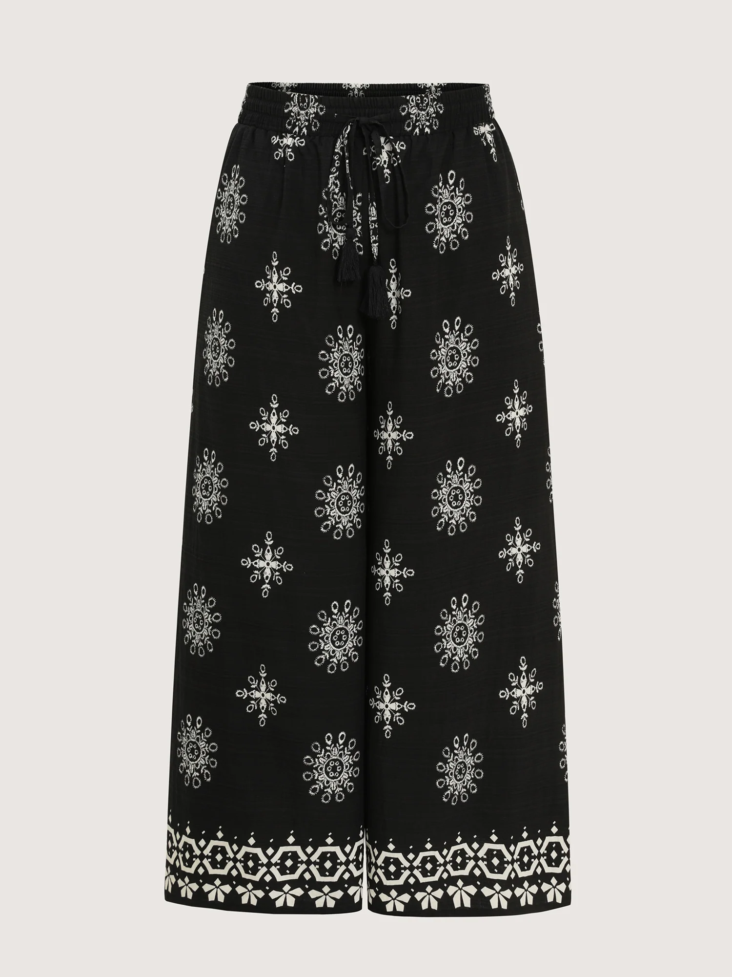 Boho Floral Print Wide Leg Pants - Image 4