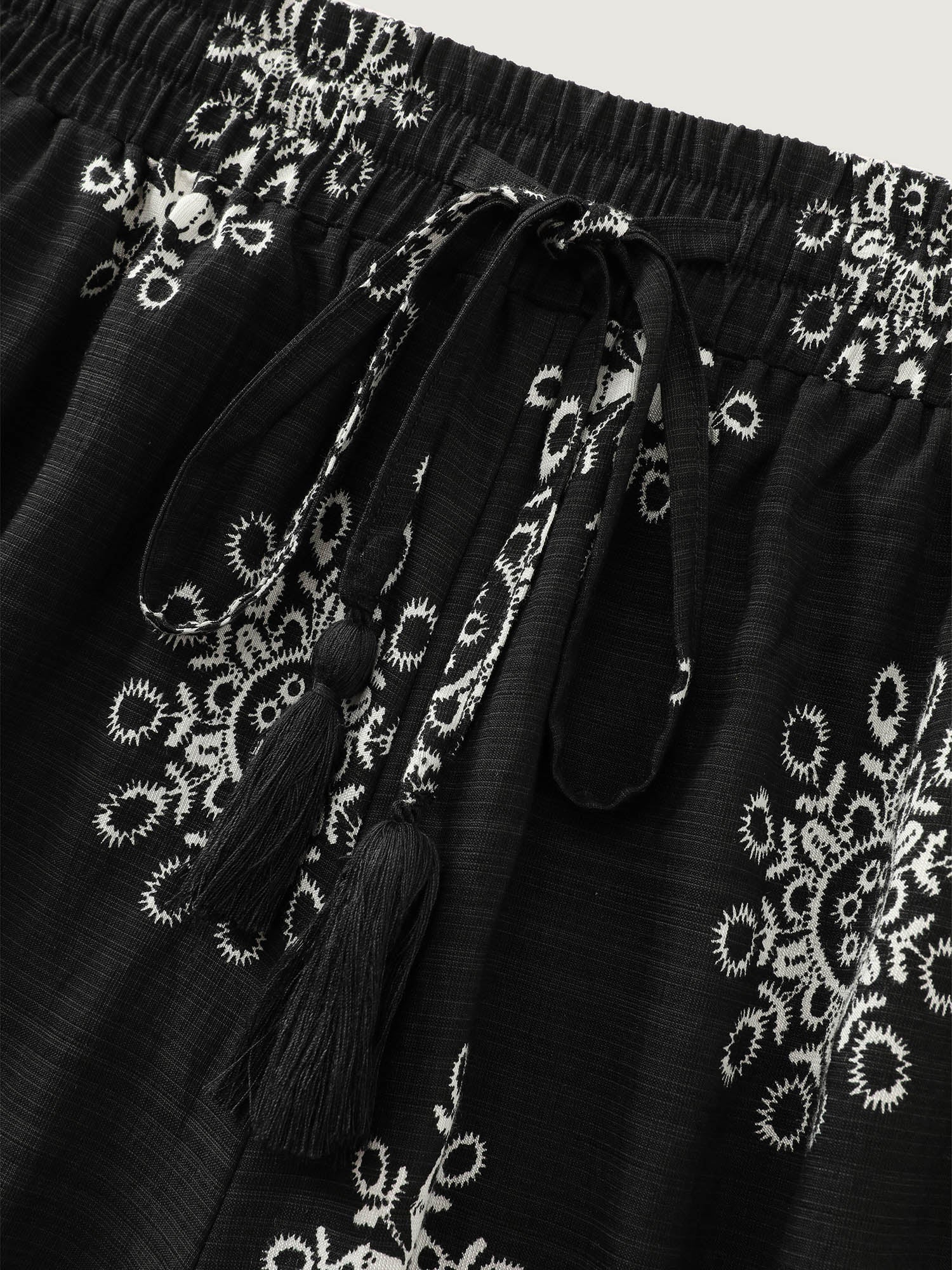Boho Floral Print Wide Leg Pants - Image 5