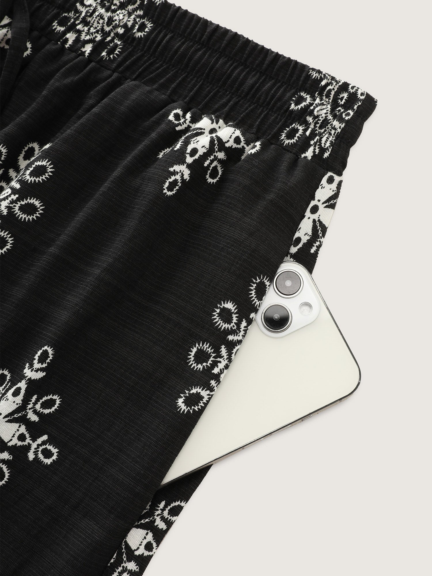 Boho Floral Print Wide Leg Pants - Image 6
