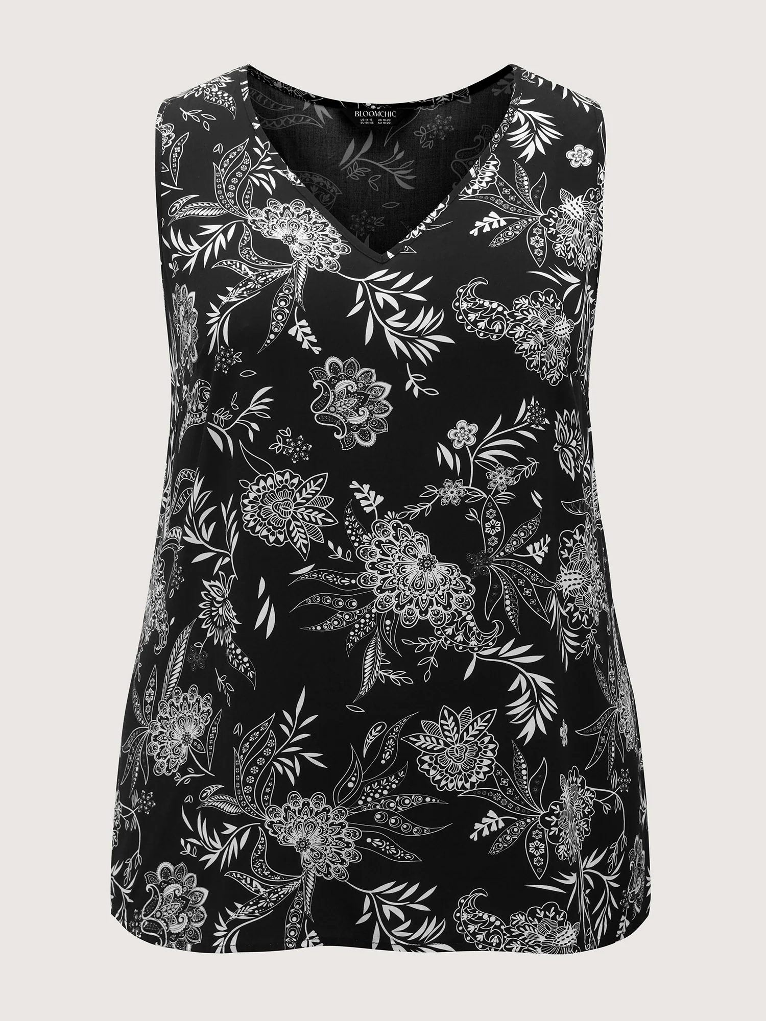 Boho Floral V-Neck Tank Top - Image 8