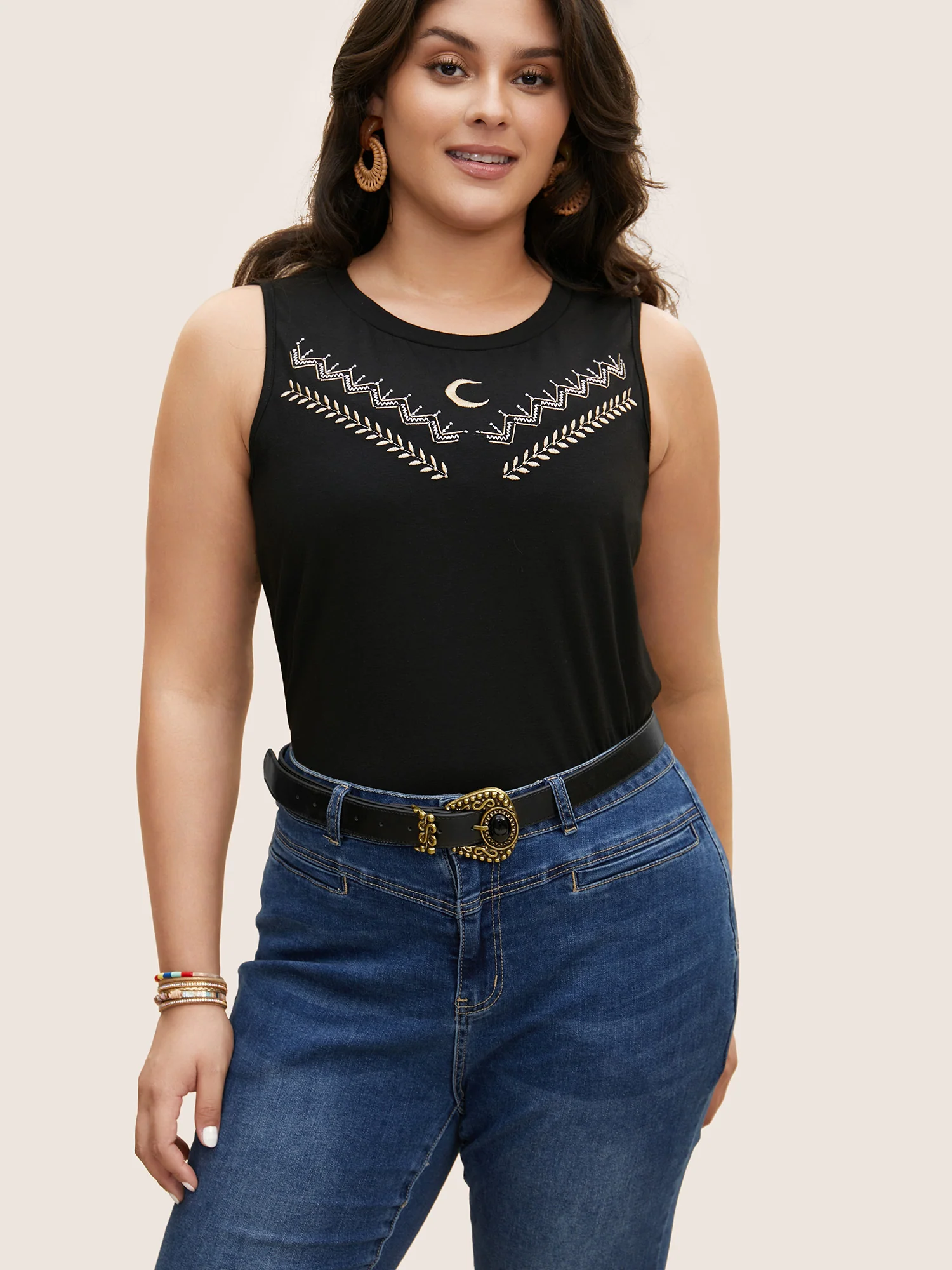Boho Geometric Buckle Vntage Style Belt - Image 3
