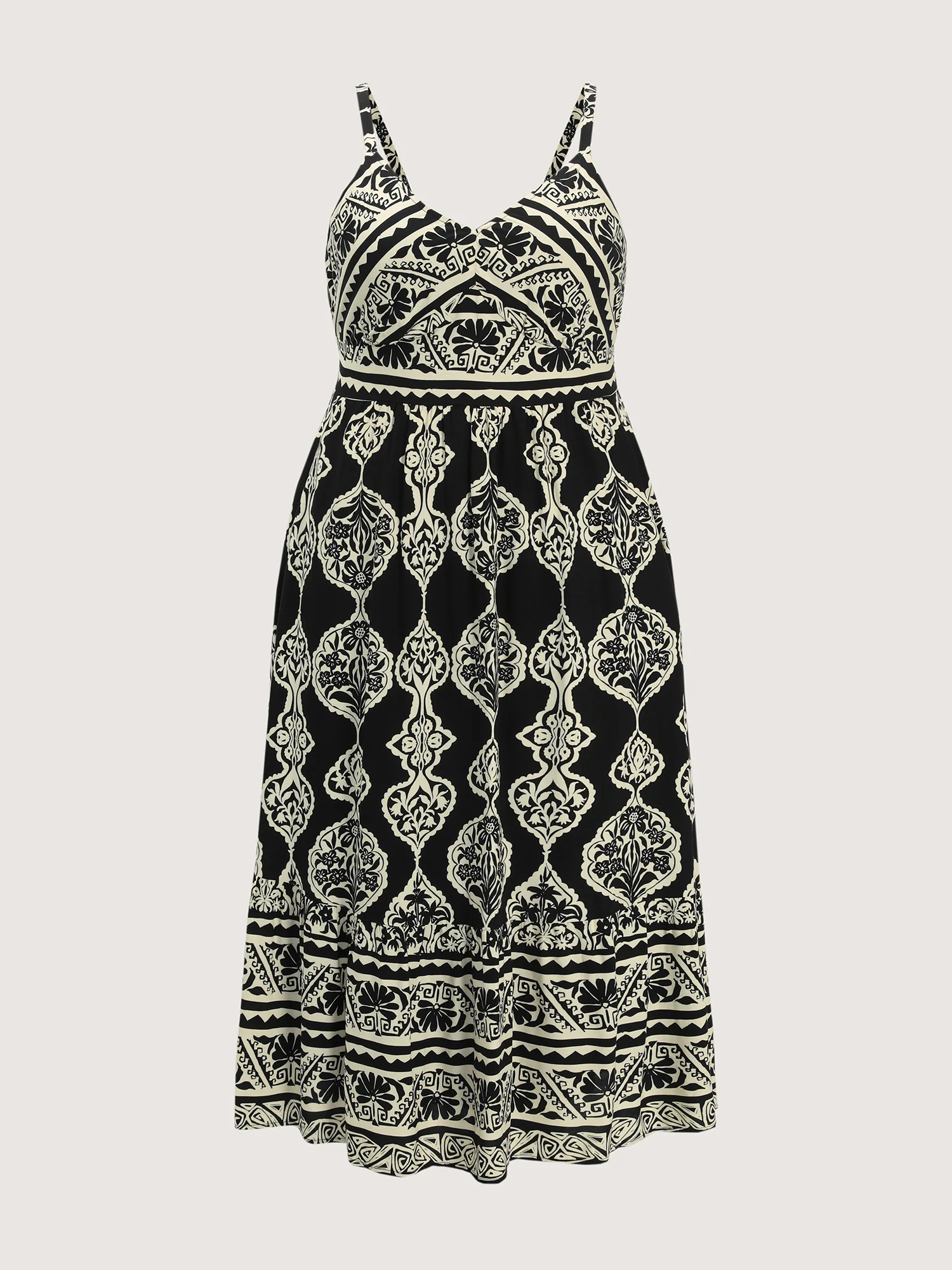 Boho Geometric Print Cami Flowy Maxi Dress - Image 7