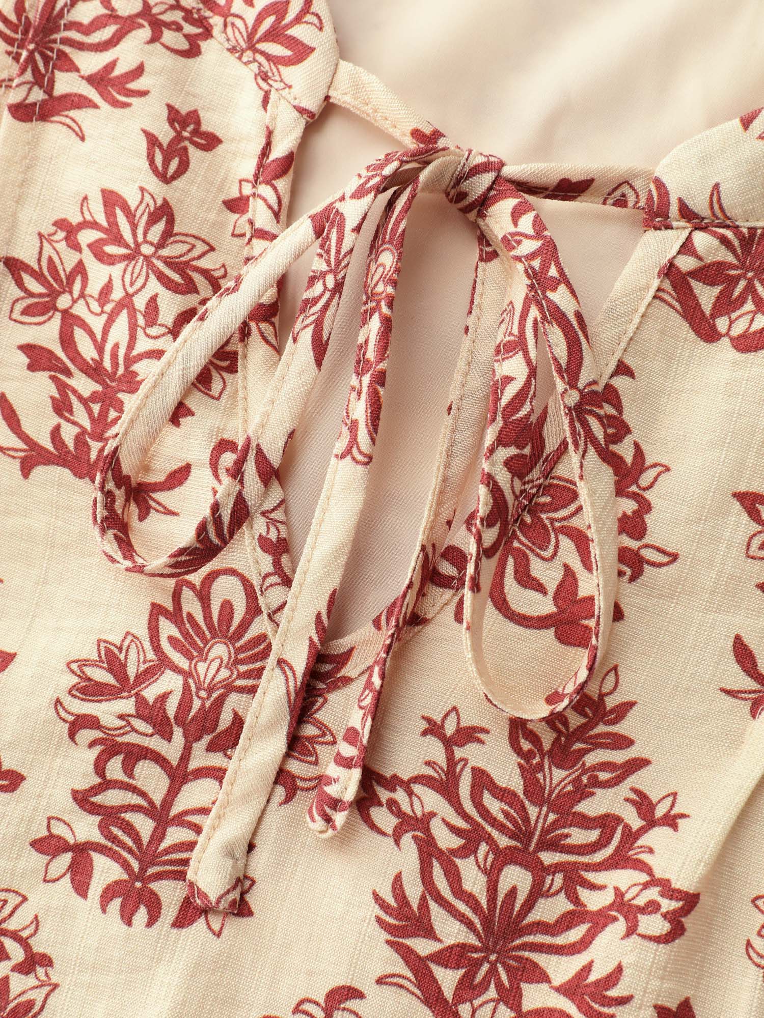 Boho Geometric Print Flutter Sleeve Blouse - Image 5
