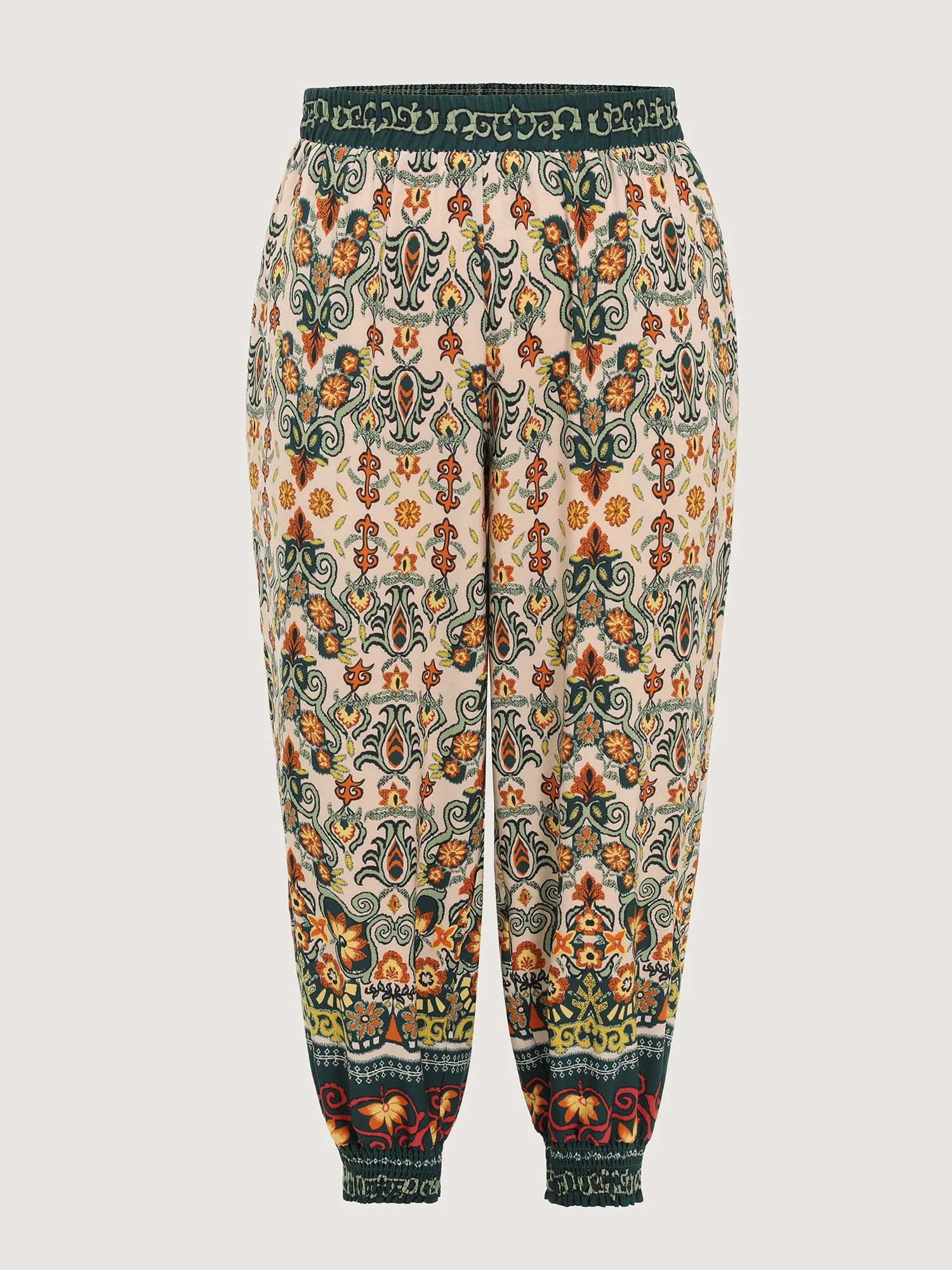 Boho Geometric Print Jogger Pants - Image 8