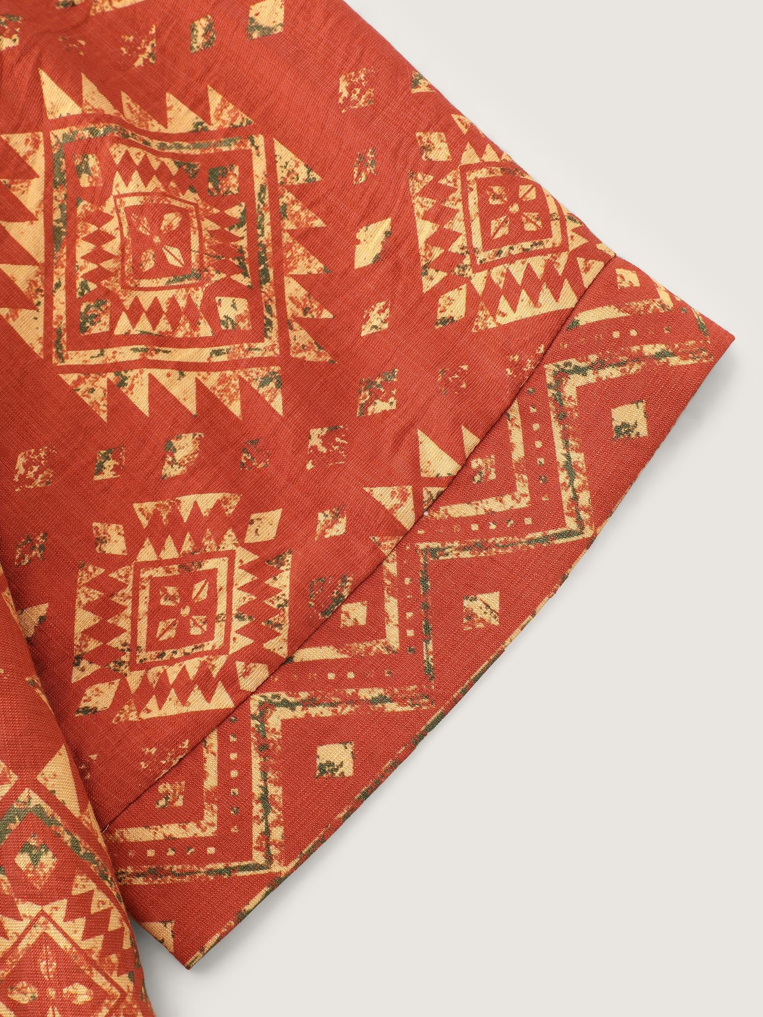 Boho Geometric Print Open-Front Kimono - Image 6
