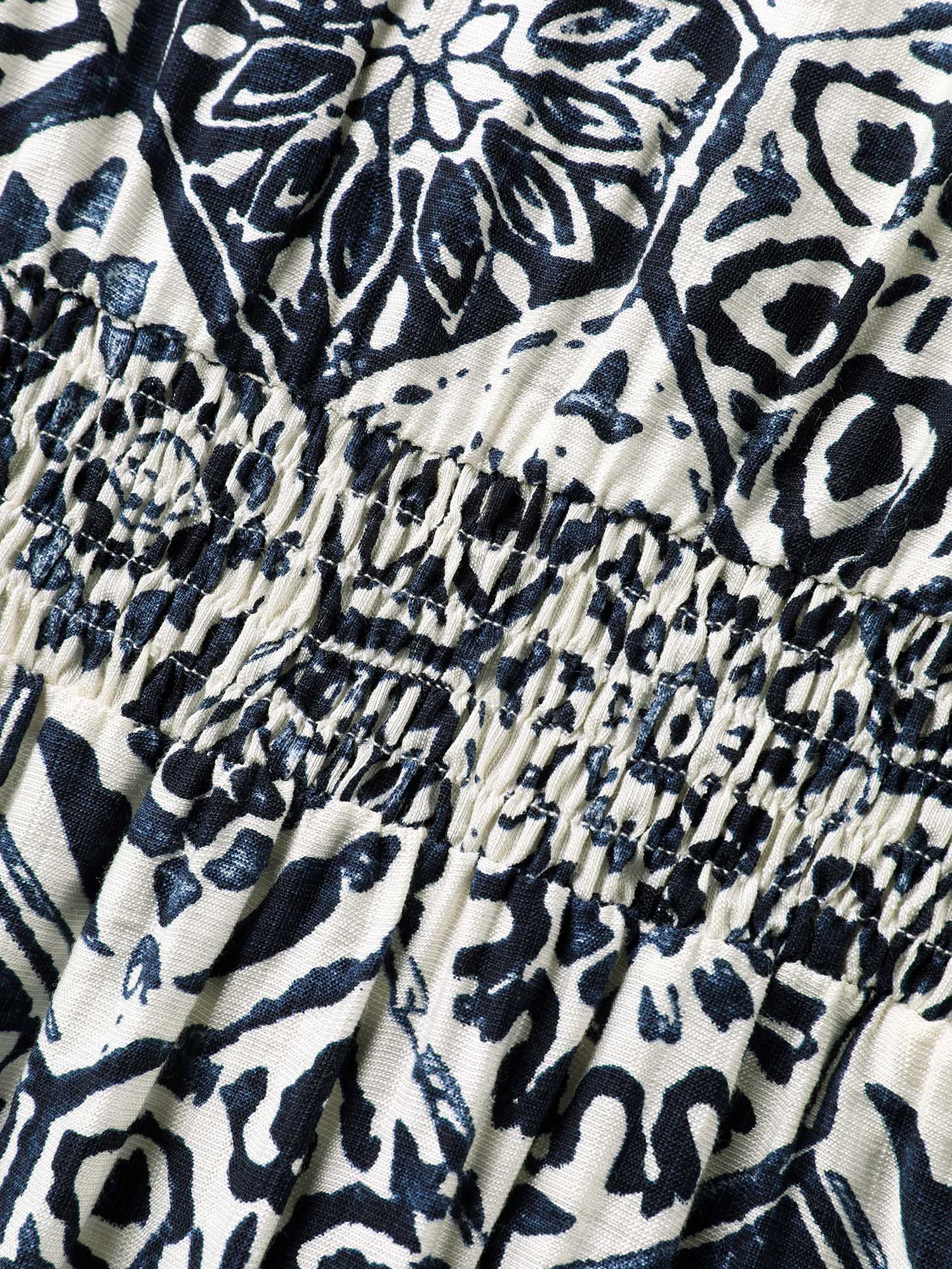 Boho Geometric Print Split Midi Dress - Image 5