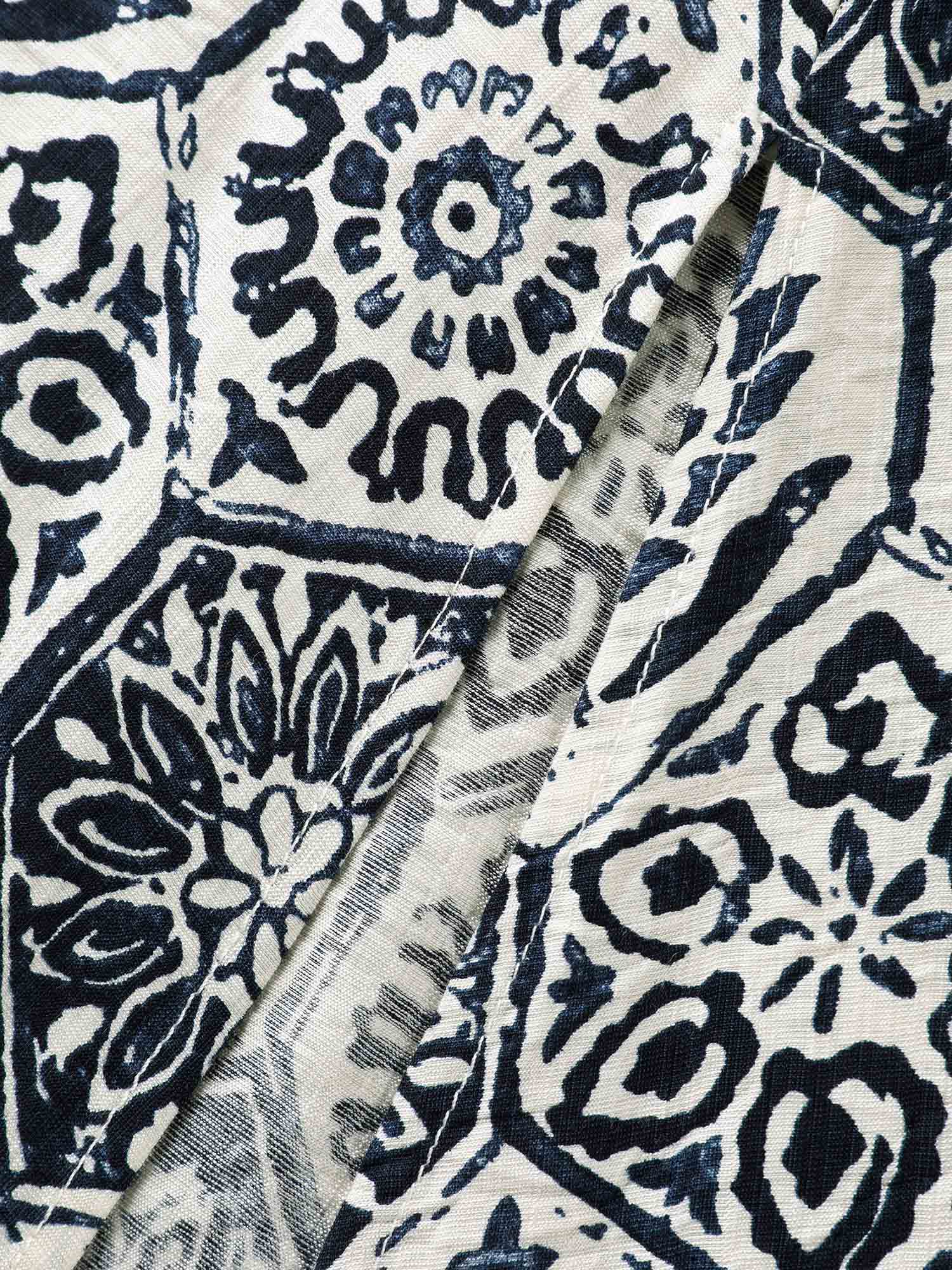 Boho Geometric Print Split Midi Dress - Image 6