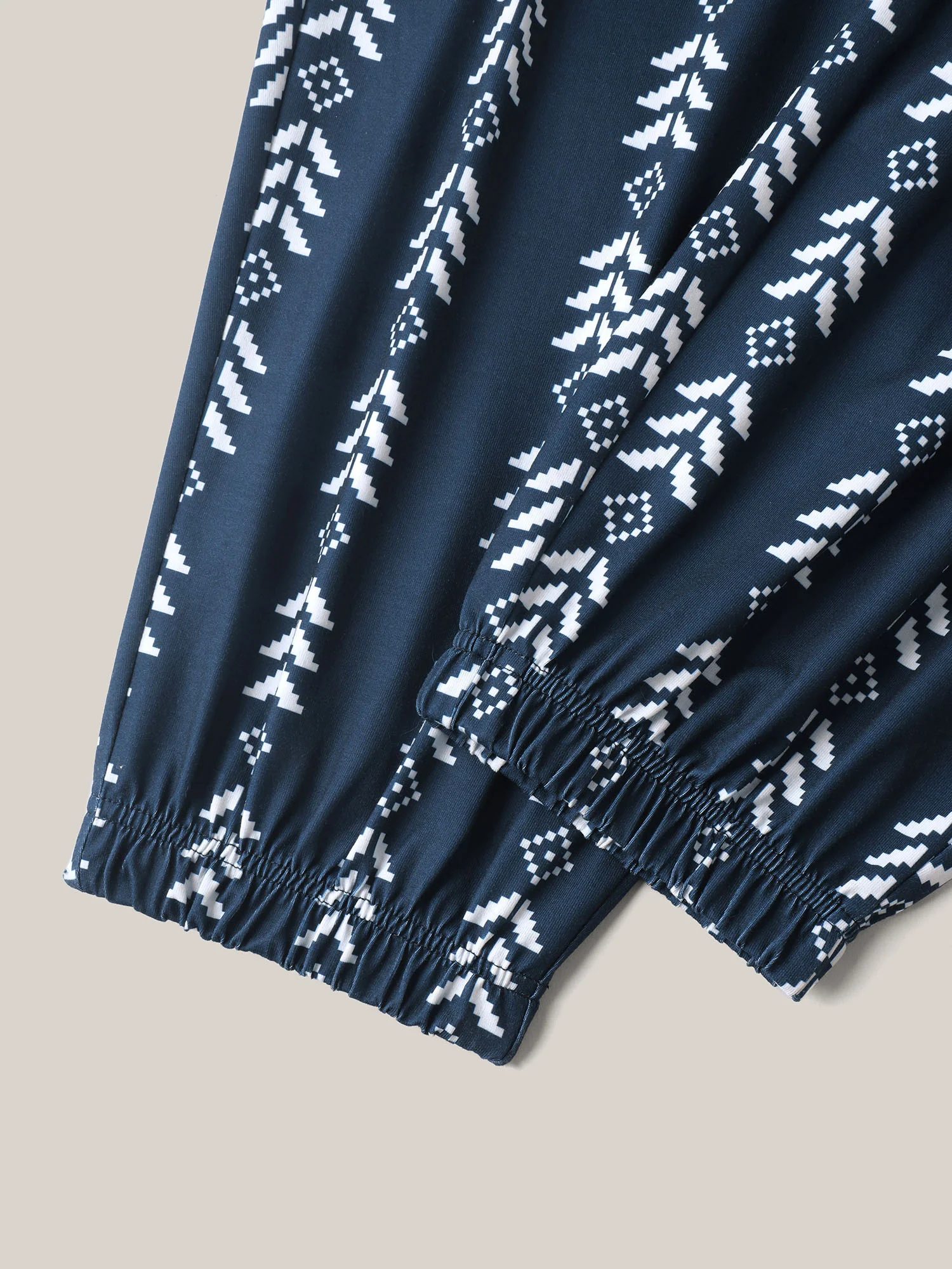 Boho Geometric Print Stretchy Waist Pants - Image 6
