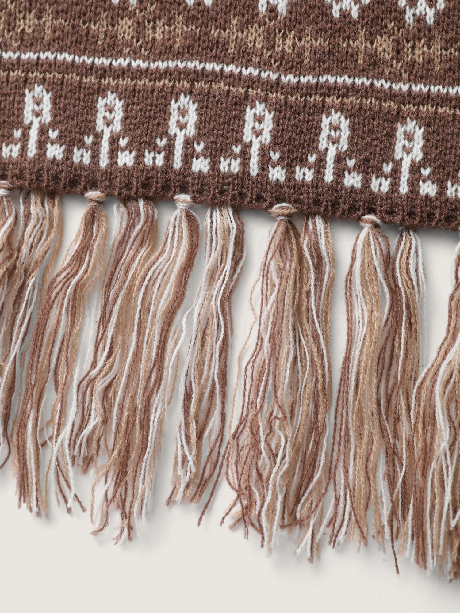 Boho Jacquard Folded Collar Tassels Cardigan - Image 7