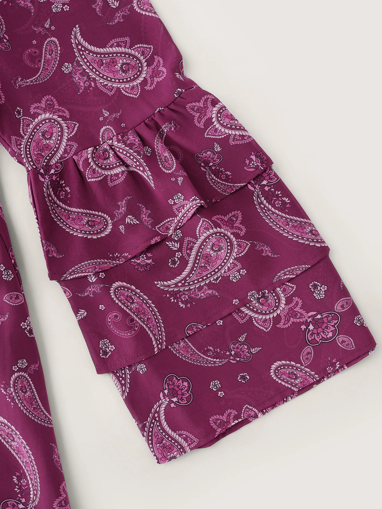 Boho Paisley Print Waist-Tie Maxi Dress - Image 7