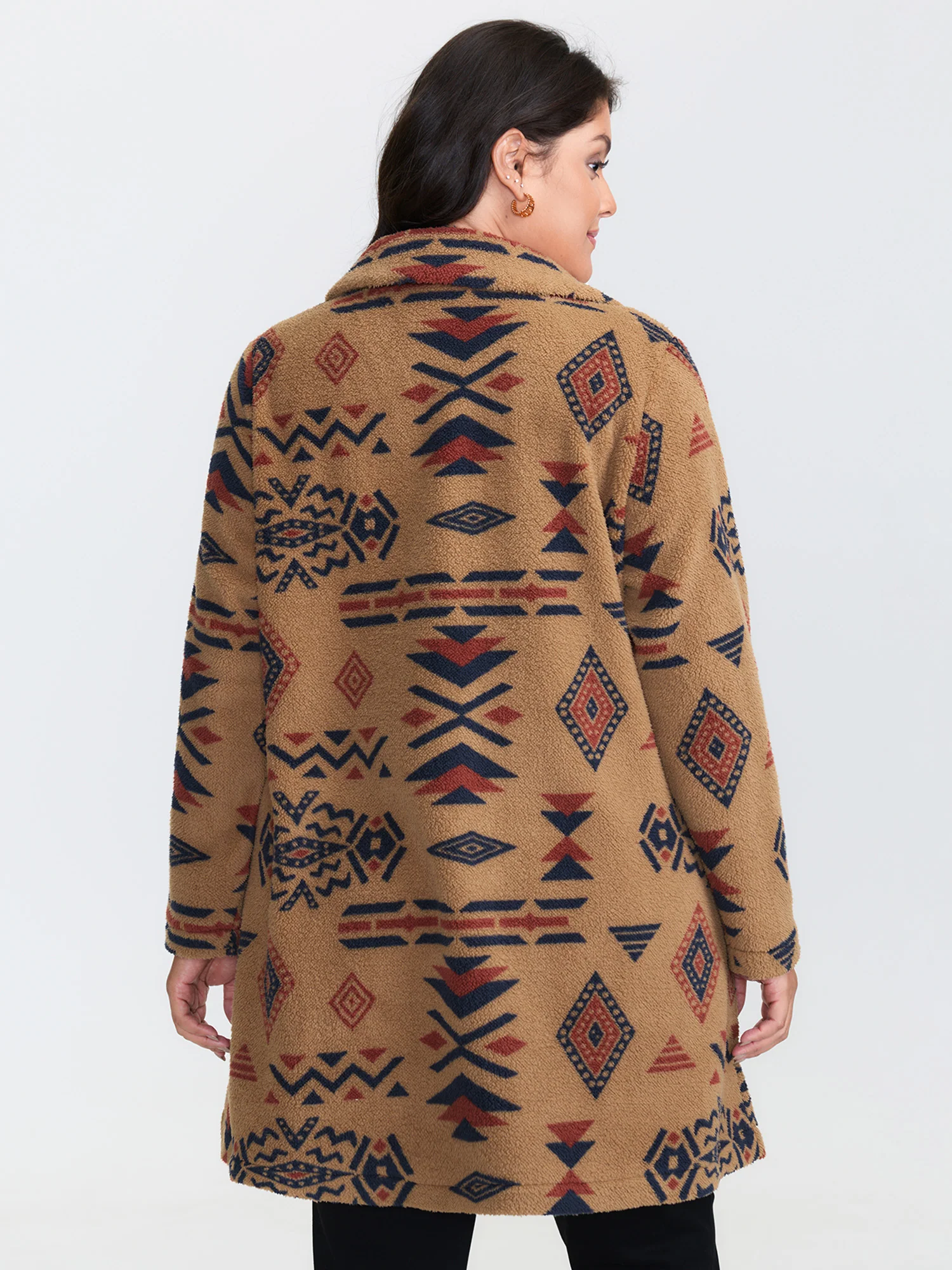Boho Pattern Button-Down Jacket - Image 4