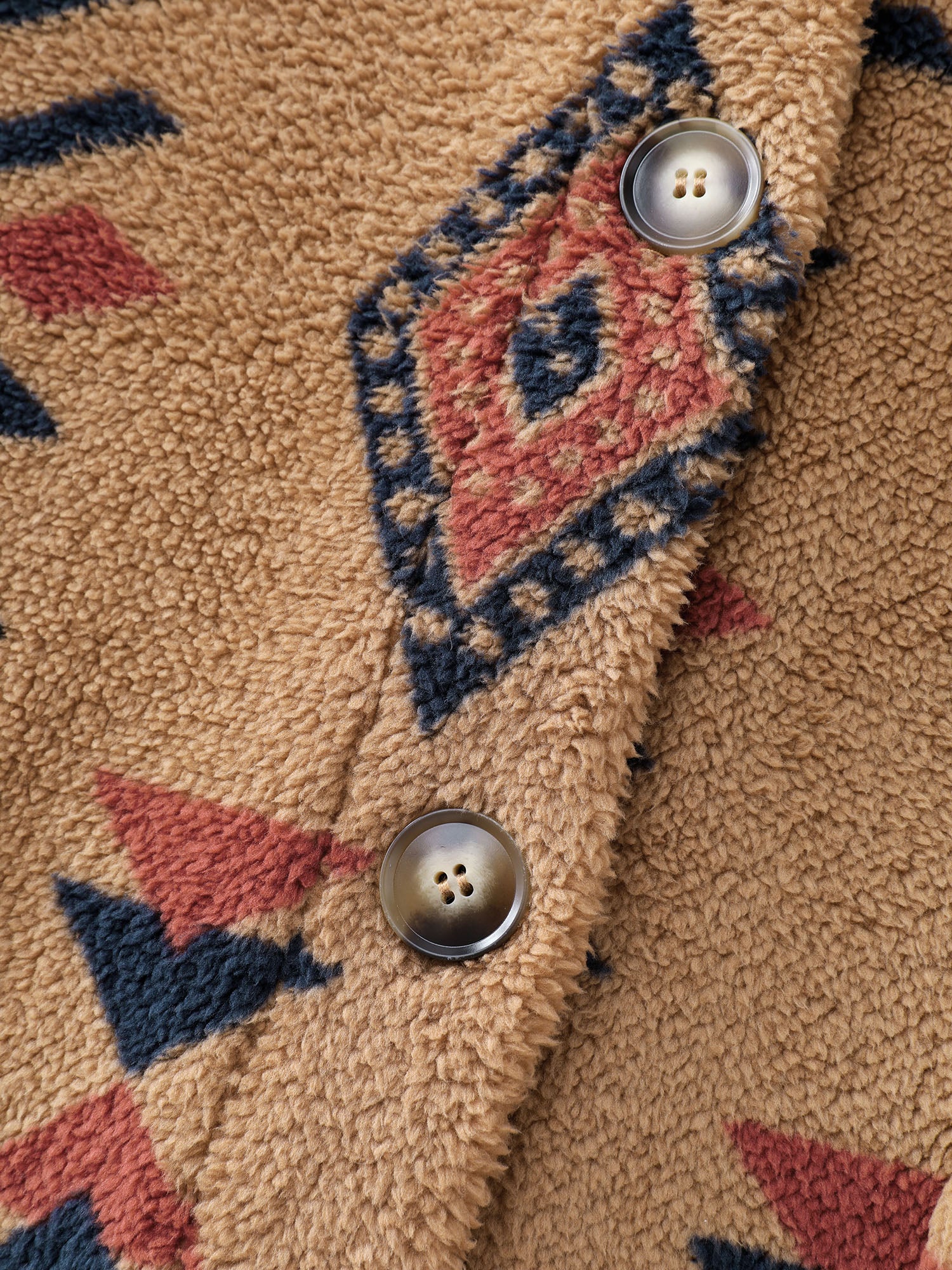 Boho Pattern Button-Down Jacket - Image 5