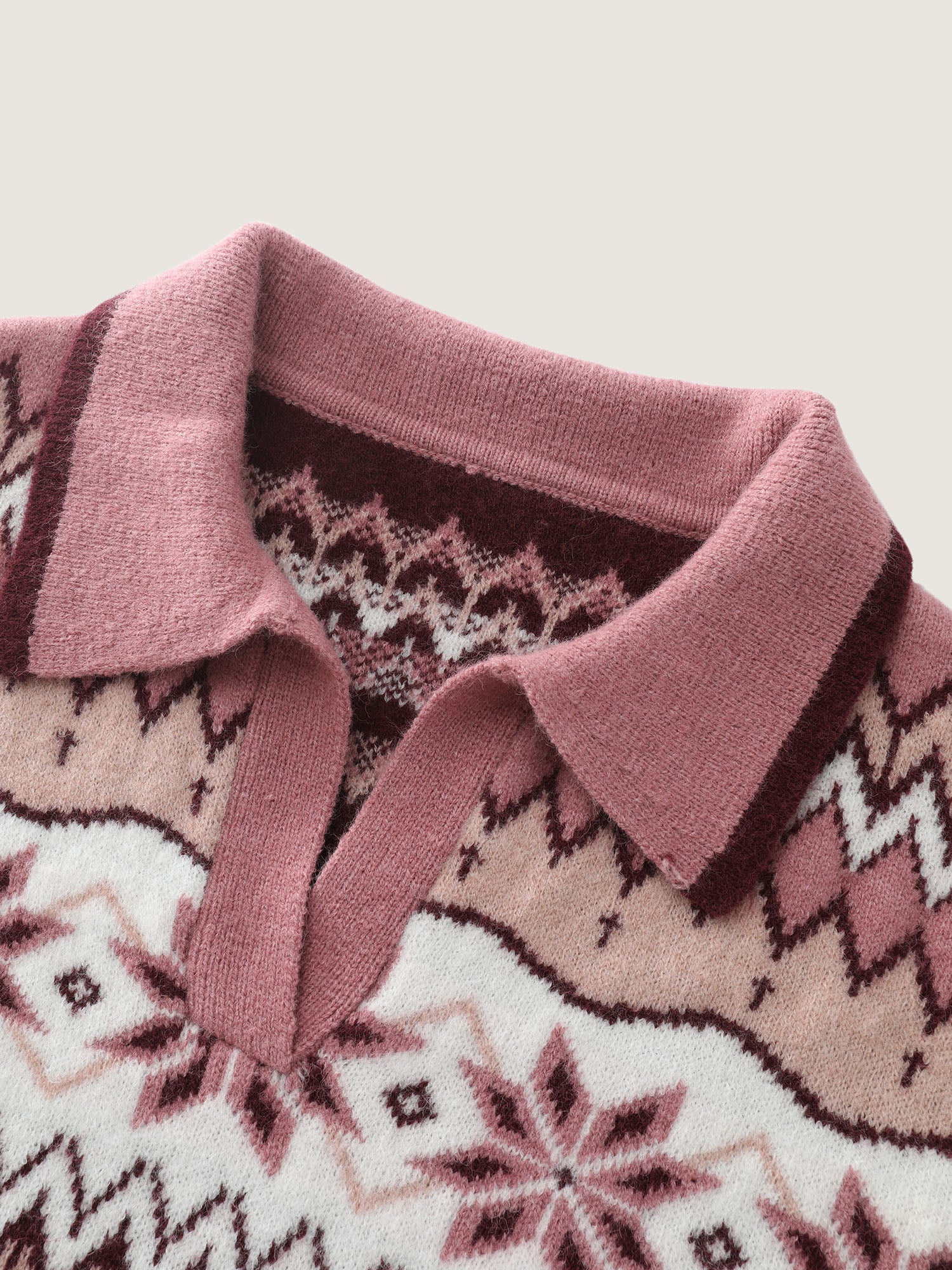 Boho Pattern Jacquard Contrast Sweater Dress - Image 5