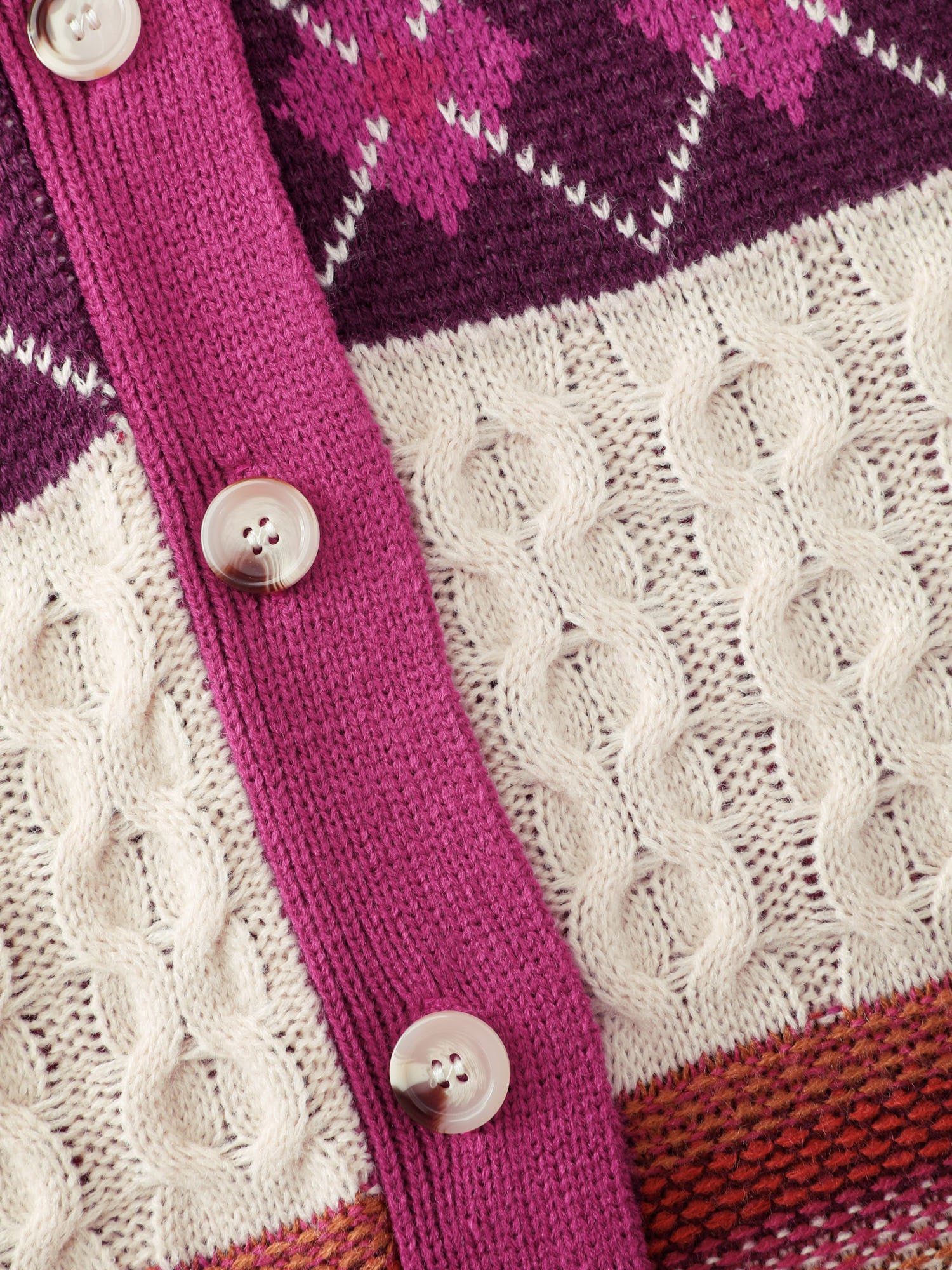 Boho Pattern Jacquard Knit Cardigan - Image 6
